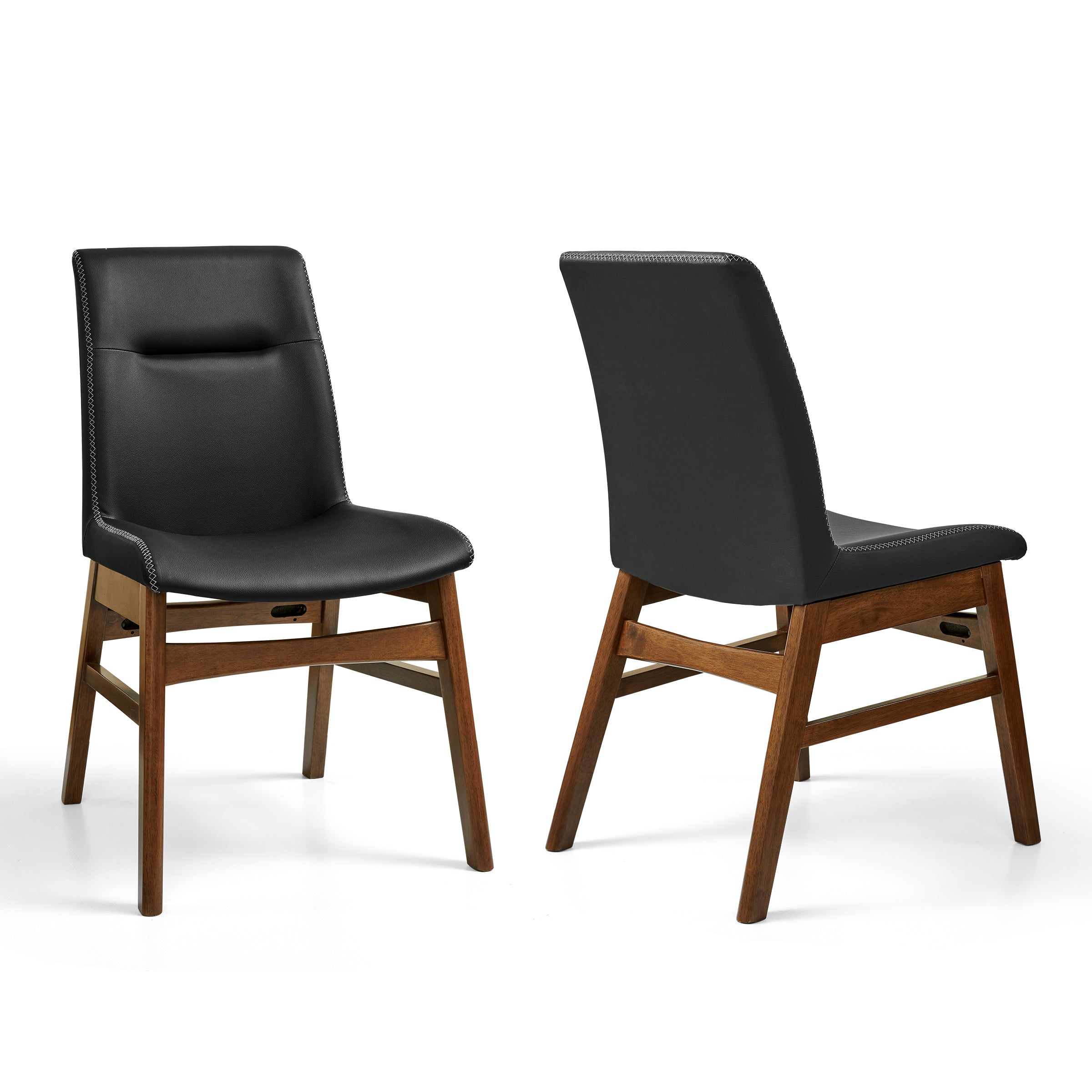 Subrtex Leather Waterproof Modern Dining Chairs(Set of 2)