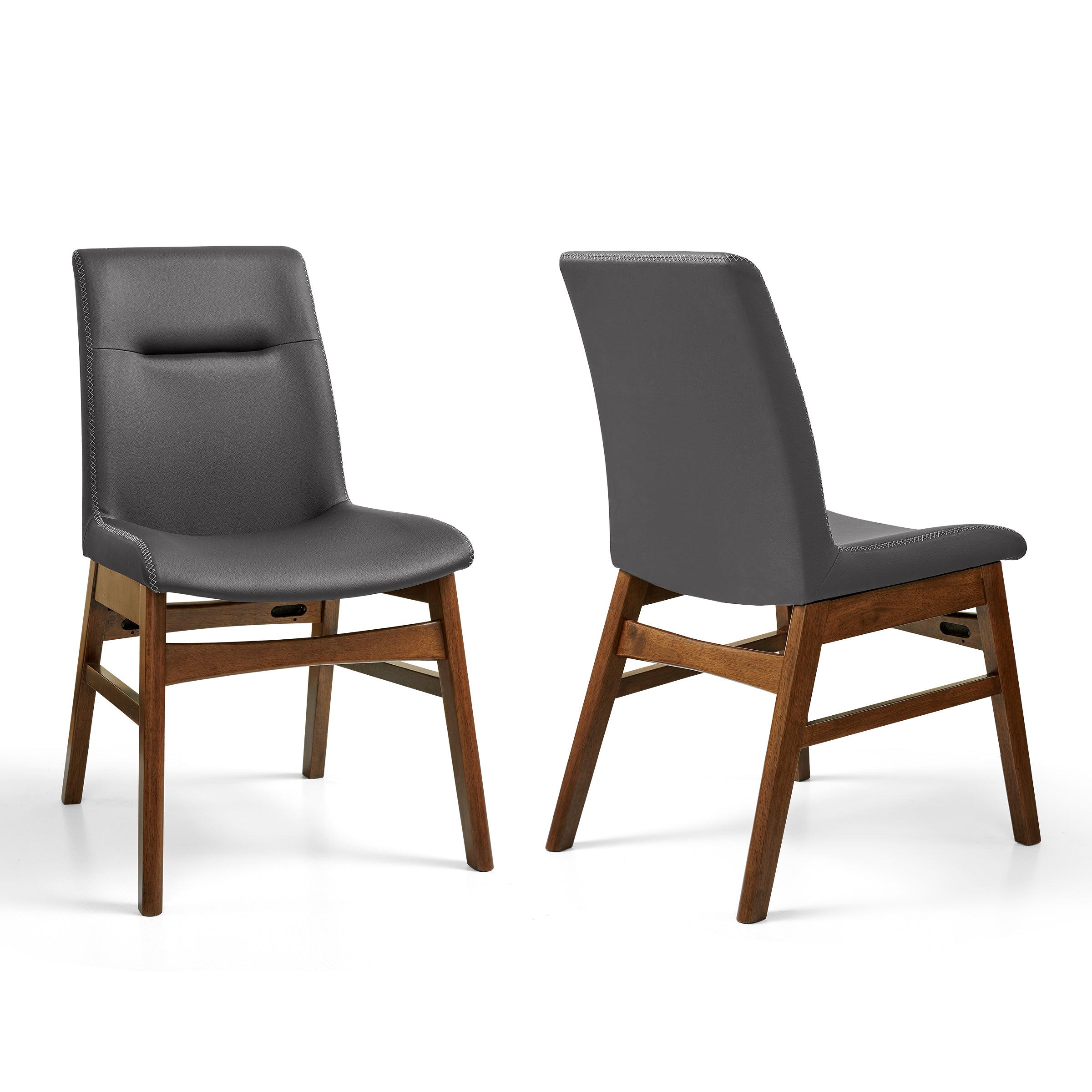 Subrtex Leather Waterproof Modern Dining Chairs(Set of 2)