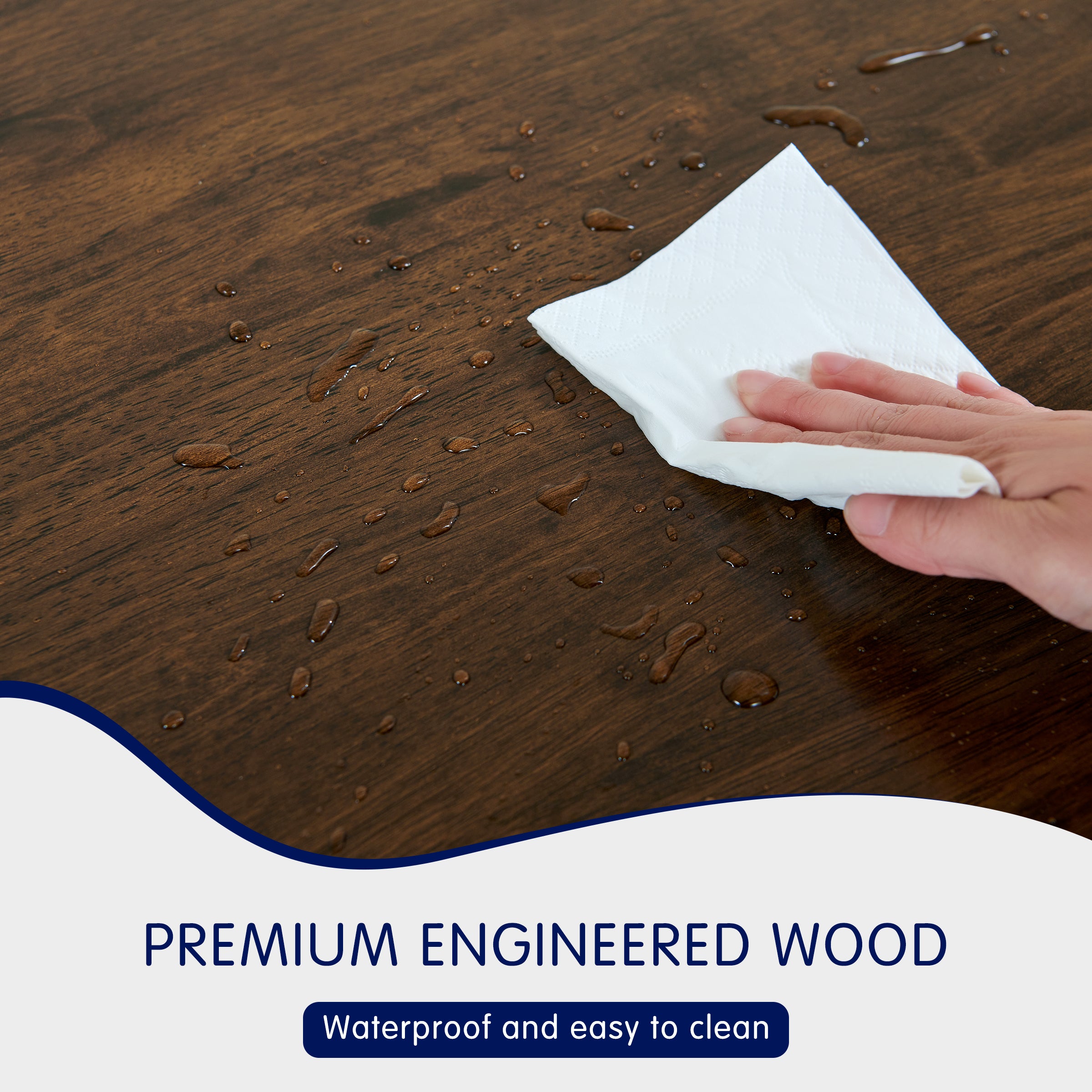 Subrtex Classical Minimalist Dining Table , Solid Wood, 6 - Person Seating, Elegant Design