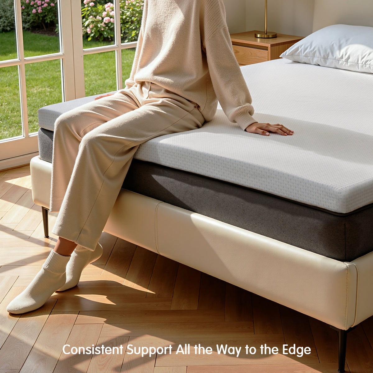 2, 3, or 4 Inch Gel-Infused Memory Foam Mattress Topper with Removable Fitted Cover