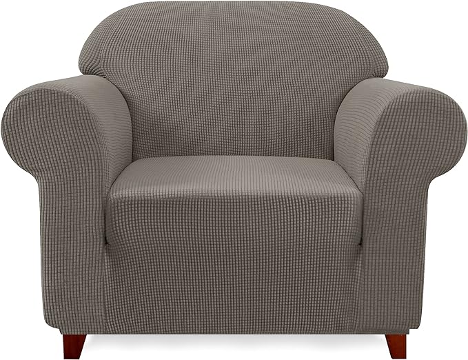 Subrtex 1-Piece Leroy Plaid Stretch Sofa Slipcover