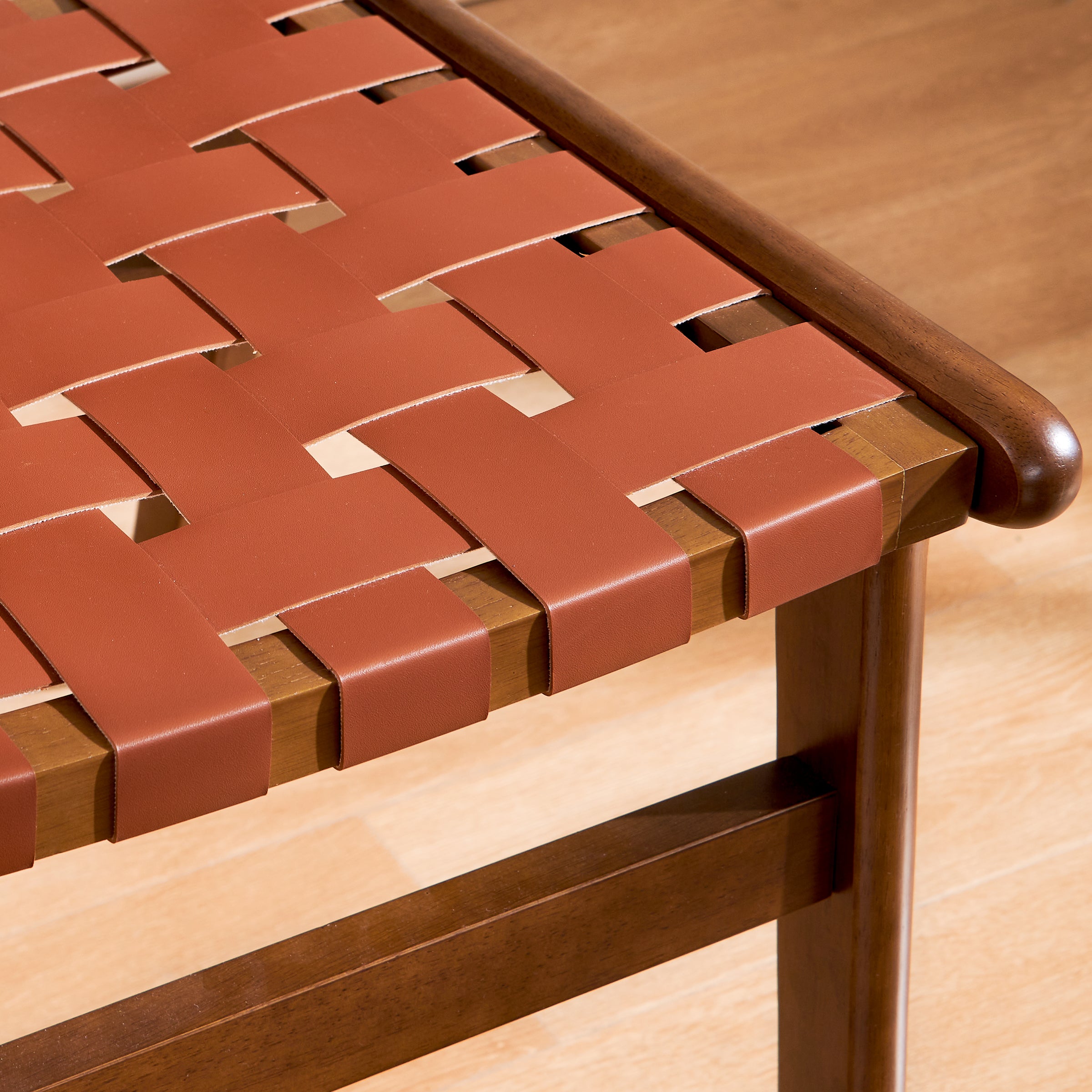 Subrtex Woven Leather Chair Set of 2, Accent Lounge Chair, Mid Century Modern Kitchen & Dining Room Chairs for Dining Room, Living Room