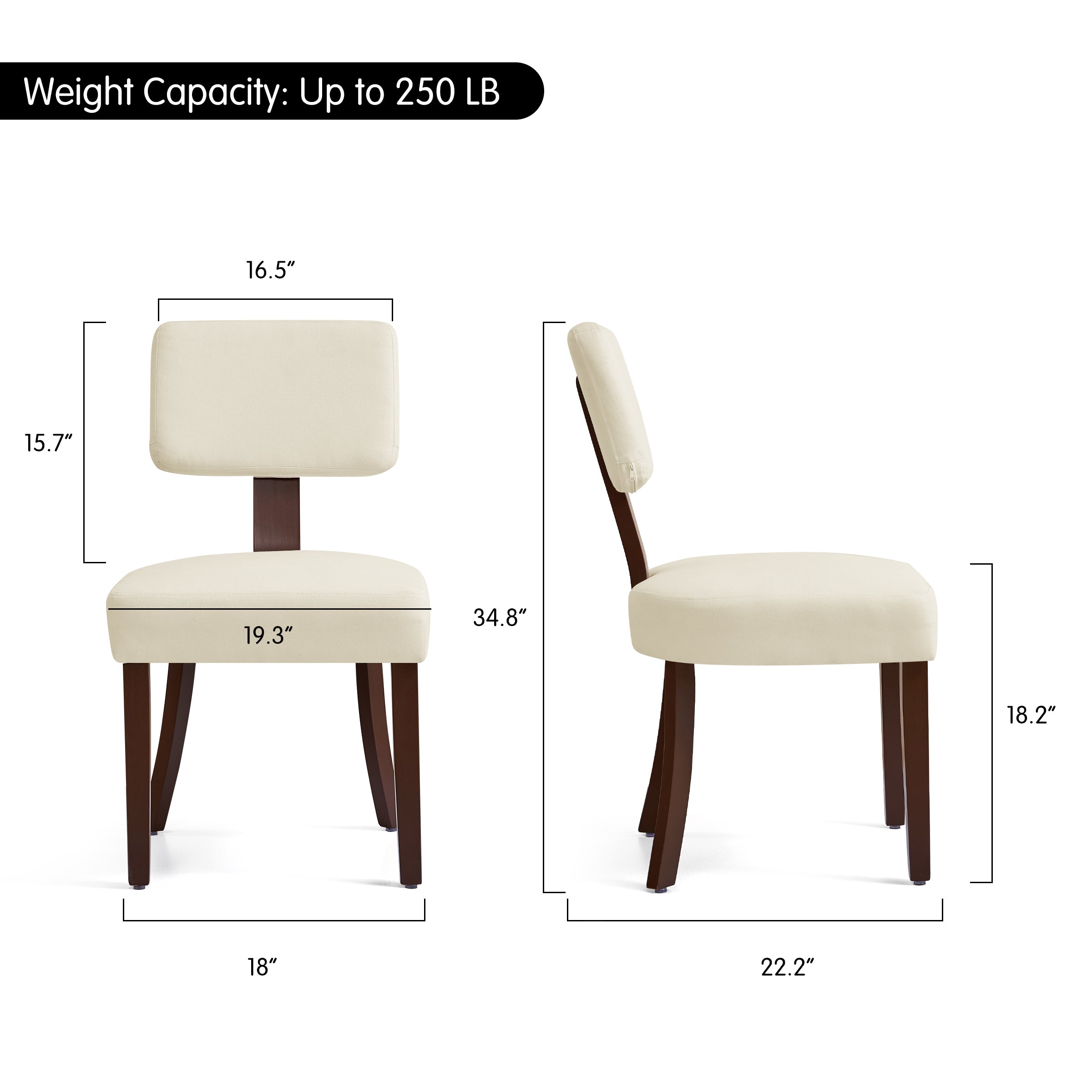 Subrtex Dining Chairs Set of 2, Mid Century Modern Dining Chairs, Kitchen & Dining Room Chairs