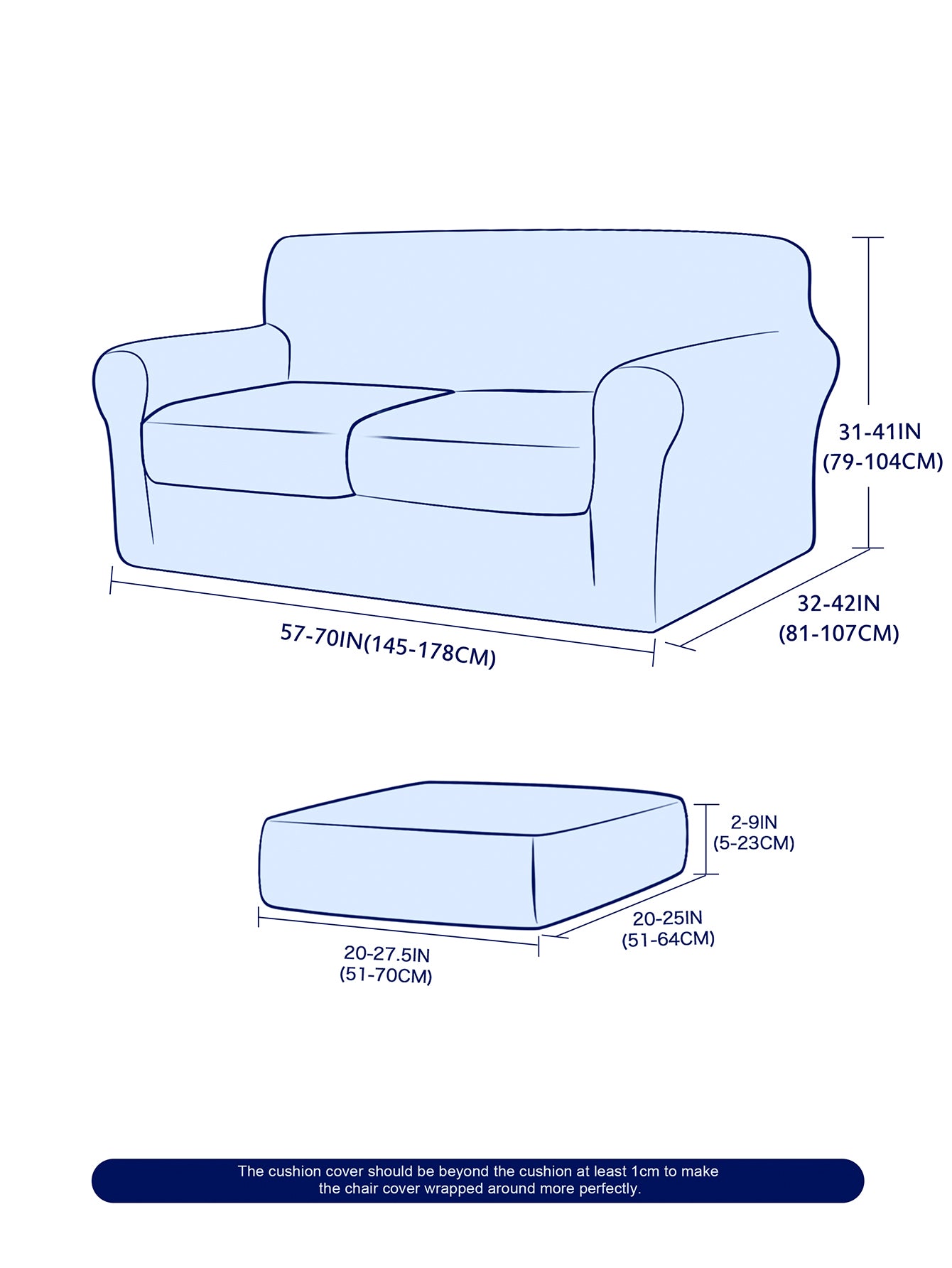 Caledon Antique Stretch Sofa Cover Sep Cushion Cover