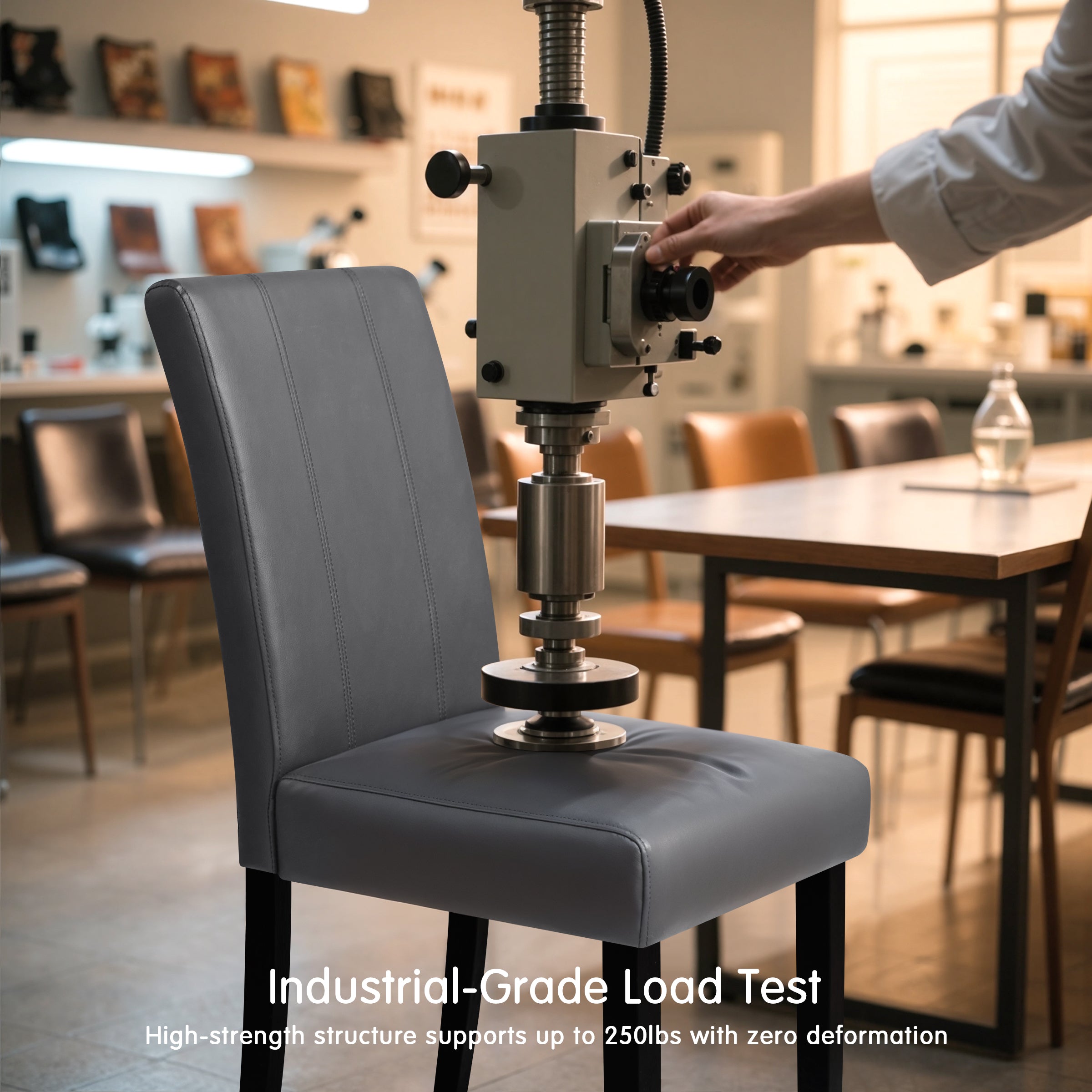 Subrtex Modern Upholstered PU Leather Dining Chairs, Set of 2