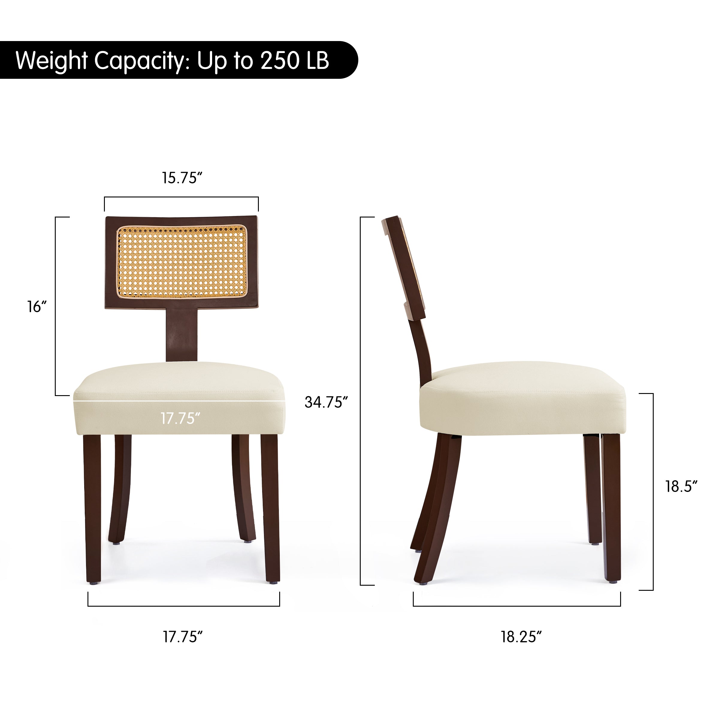 Subrtex Dining Chairs Set of 2, Mid Century Modern Dining Chairs, Kitchen & Dining Room Chairs