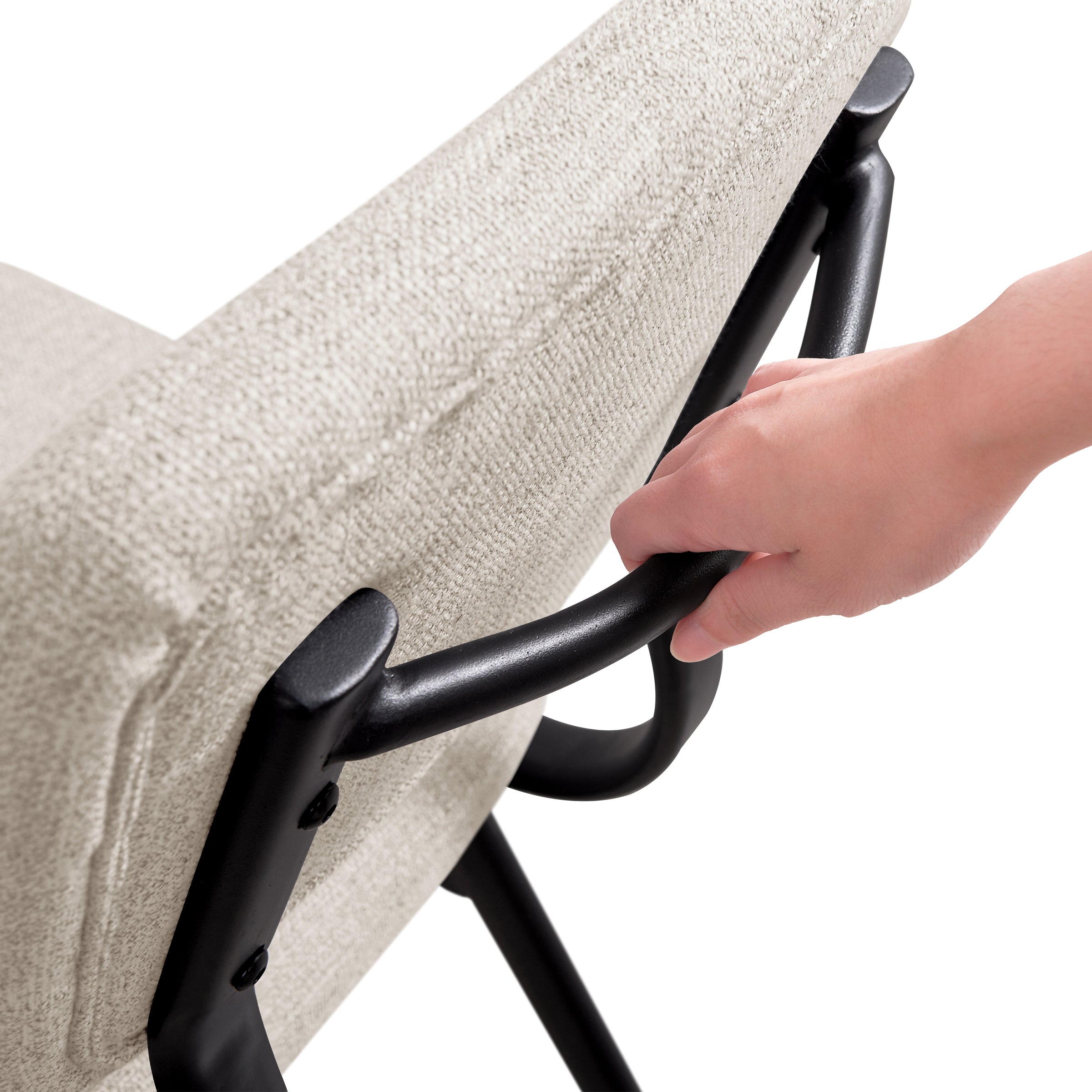 2pk Sofid Fabric Metal Upholstered Back Side Chair