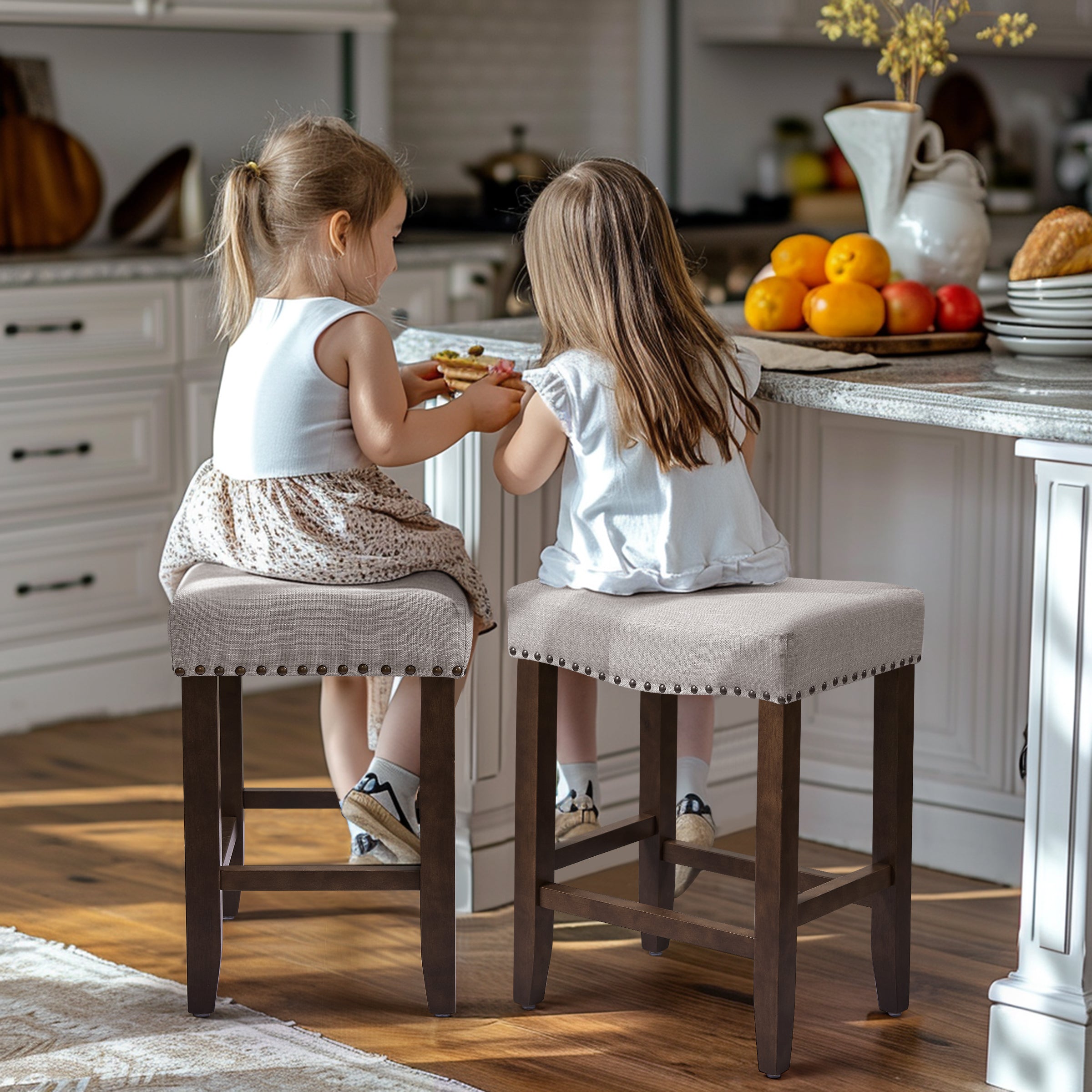 Subrtex Barn Chic Saddle Bar Stool, Set of 1