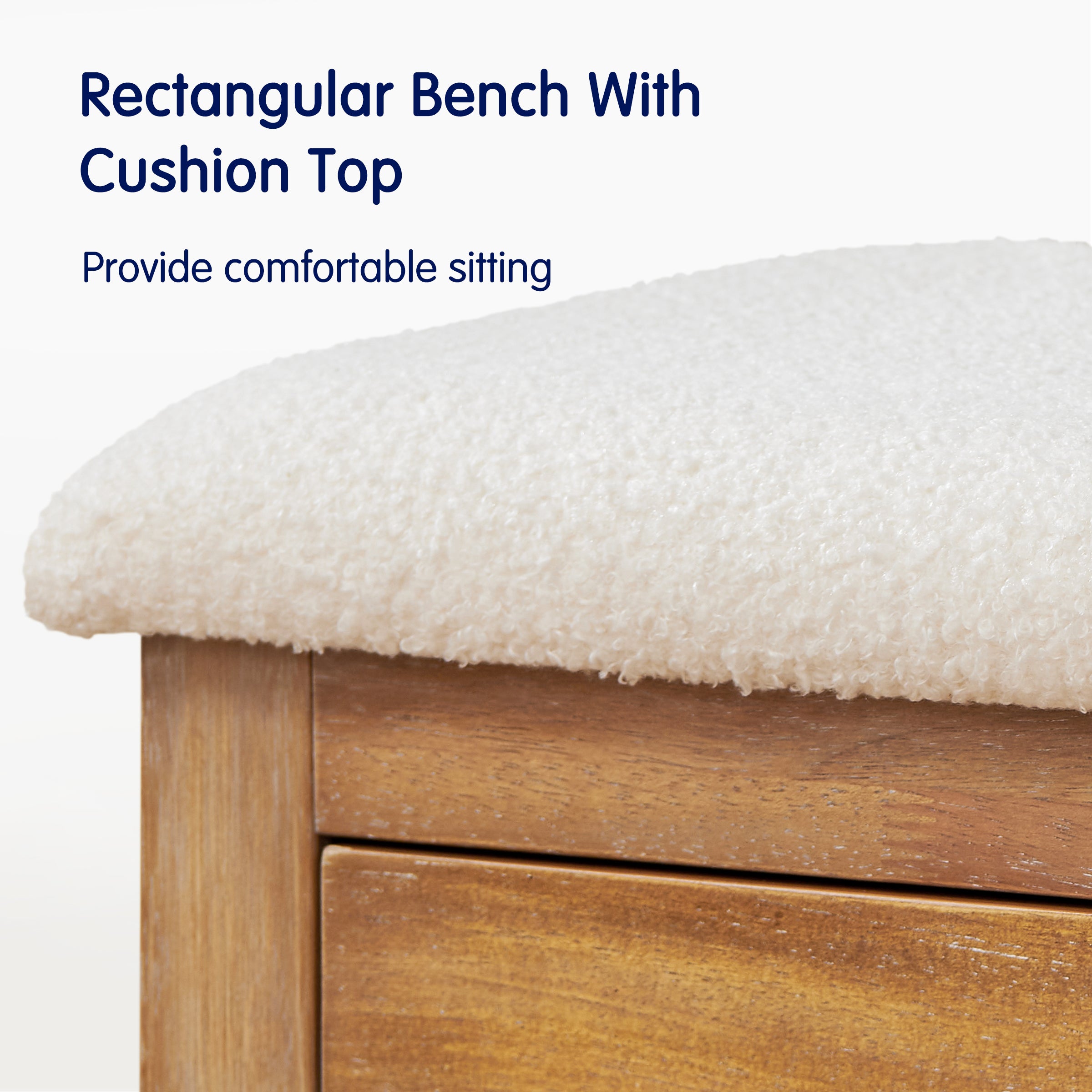 Subrtex Modern Upholstered Storage Bench with Drawers