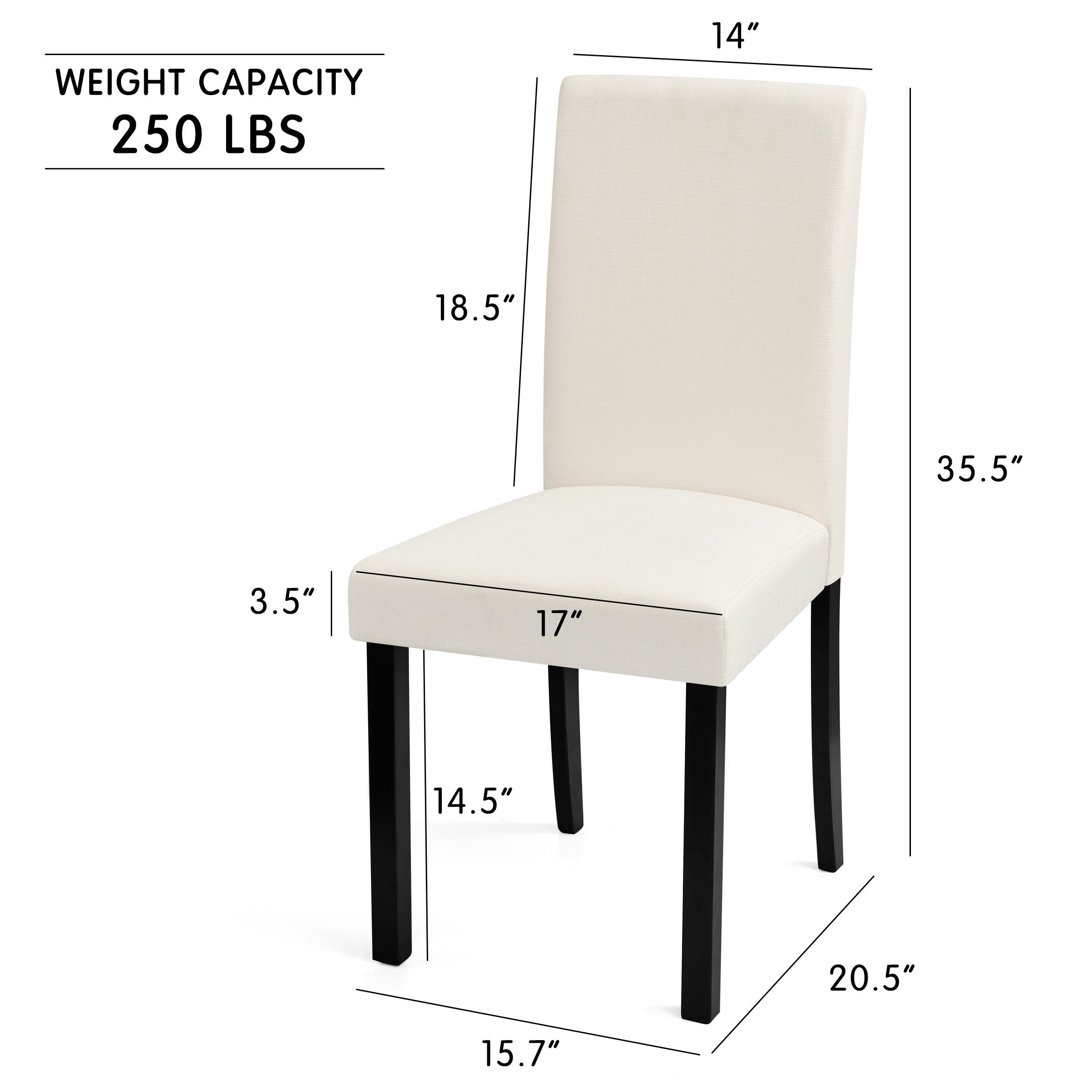 Subrtex Upholstered Wooden Dining Chairs