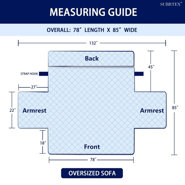 Connor WaterProof Sofa cover With Pockets