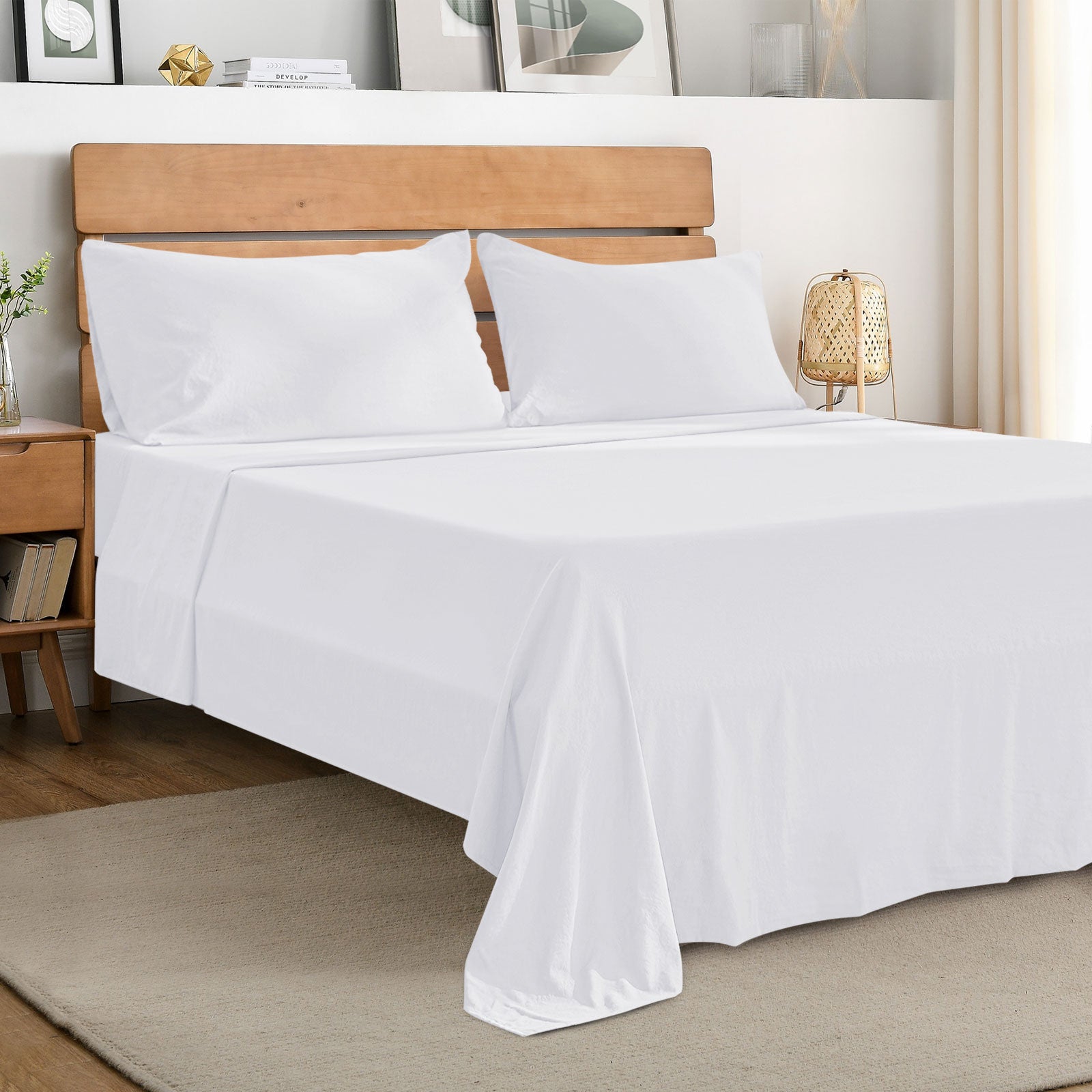 4-Piece Sheet Set - Extra Soft Bedding Sheets & Pillowcases with Deep Pockets - Hotel-Quality Sheets Set