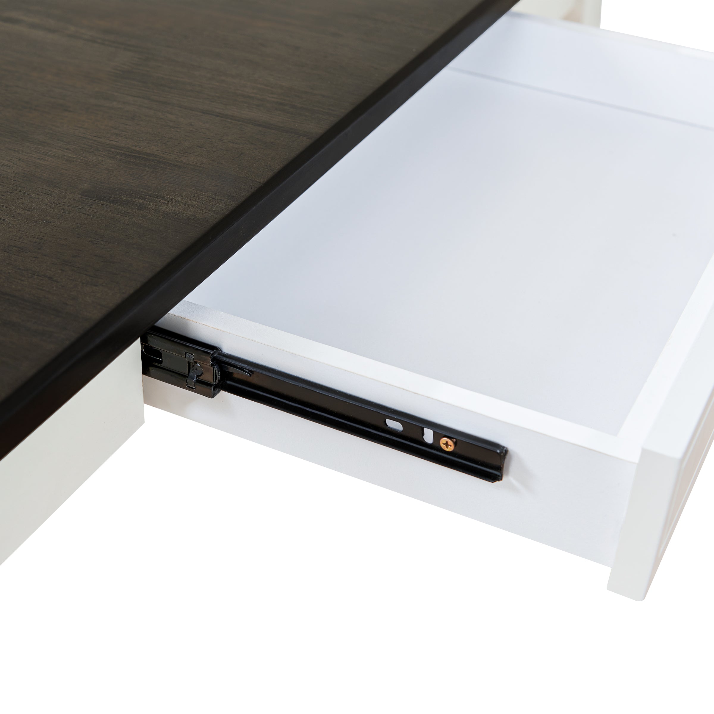 Subrtex Minimalist Square Solid Wood Dining Table With Drawer