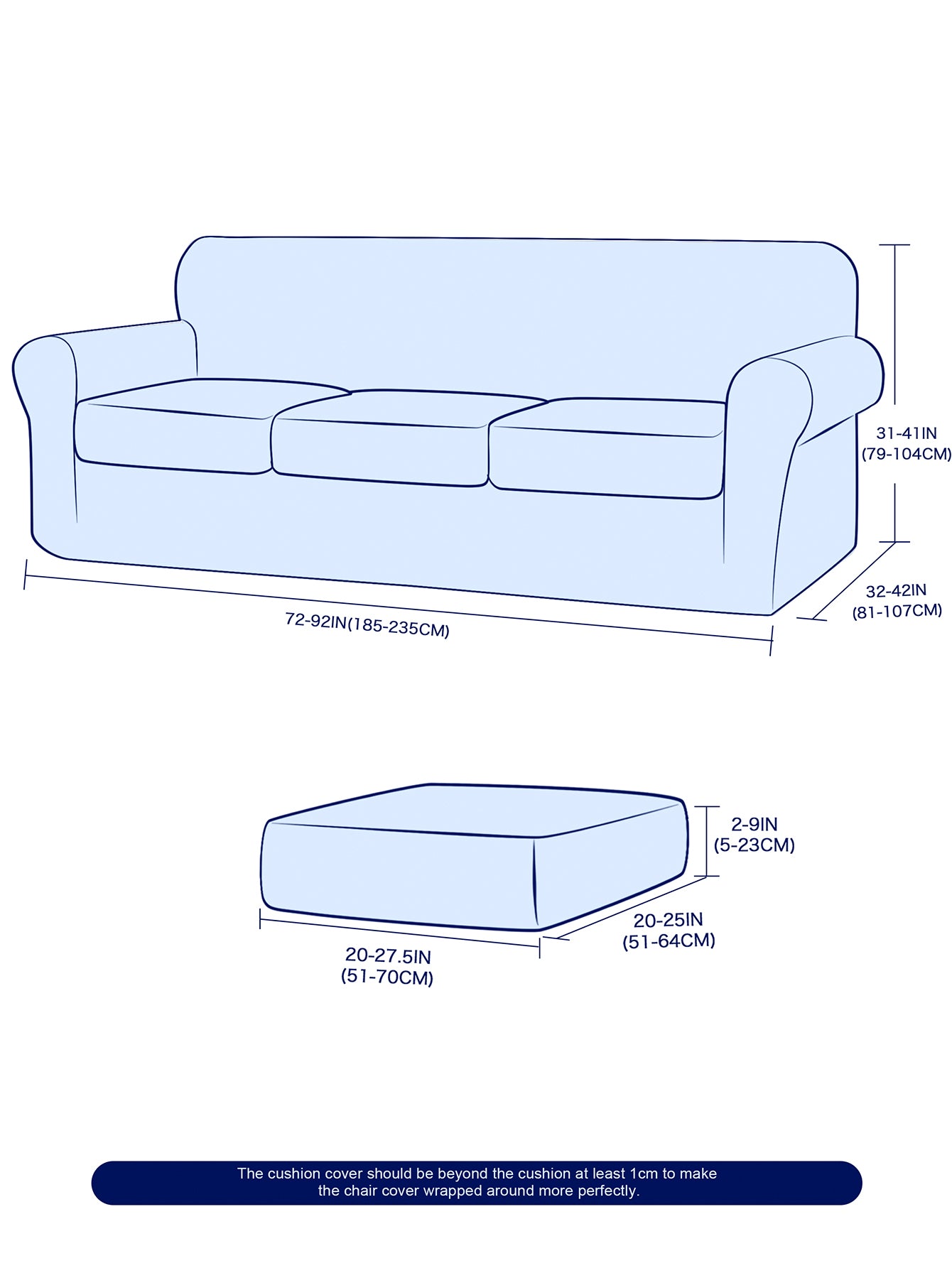 Caledon Antique Stretch Sofa Cover Sep Cushion Cover