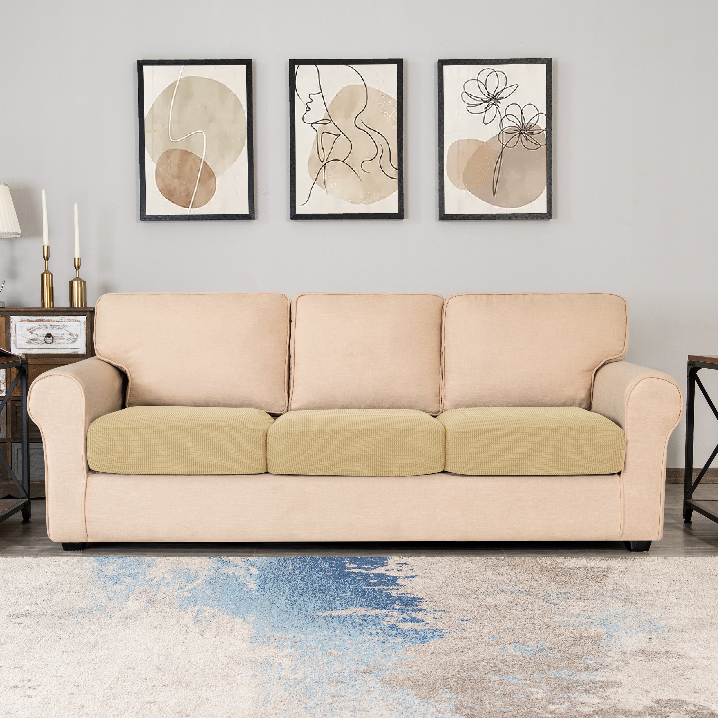 Dorothy Seperated Plaid Sofa Cushion Covers