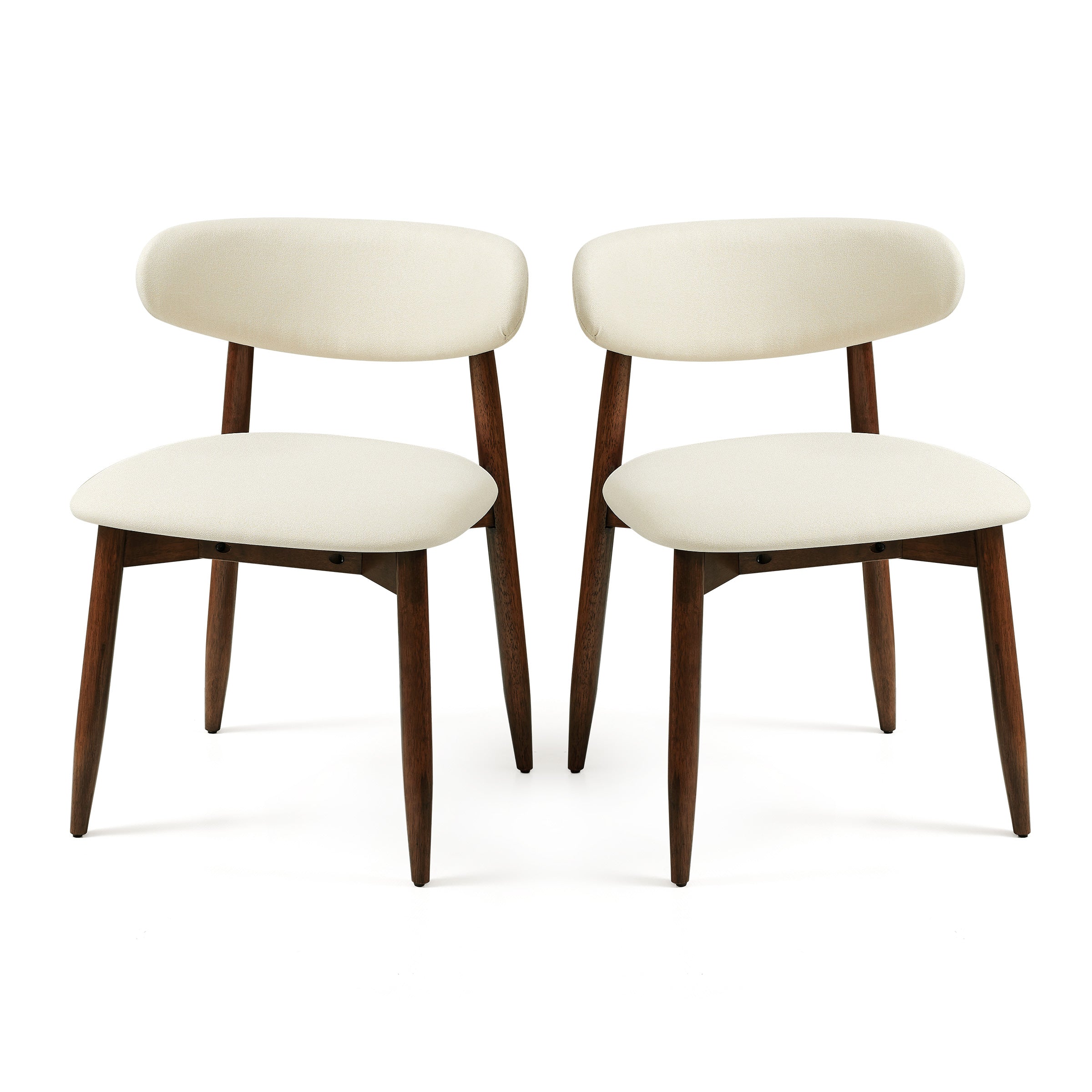 Subrtex Upholstered Solid Wood Side Dining Chairs (Set of 2) - Comfortable Kitchen & Dining Room Seating - Easy to Match Decor