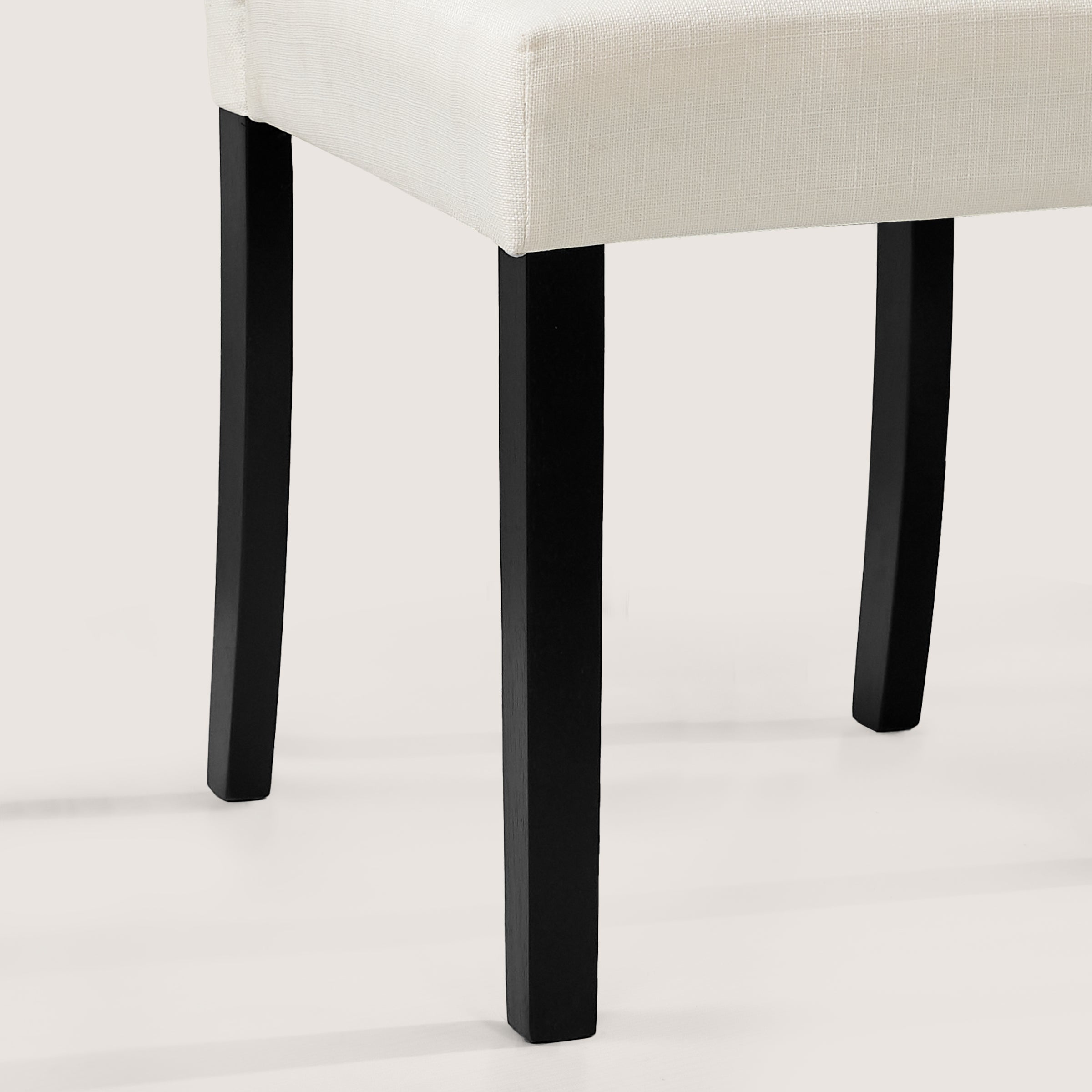 Subrtex Button-Tufted Linen Parsons Dining Chairs, Set of 2