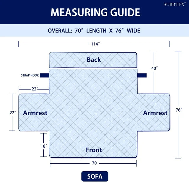 Connor WaterProof Sofa cover With Pockets