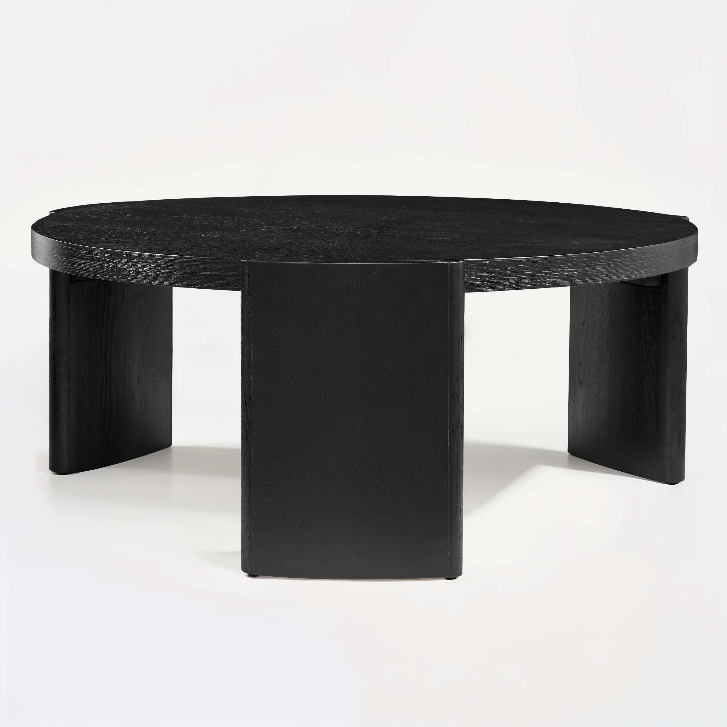 Subrtex Modern Round Side Coffee Table, Solid Wood Sofa Table for Living Spaces & Bedroom Decor