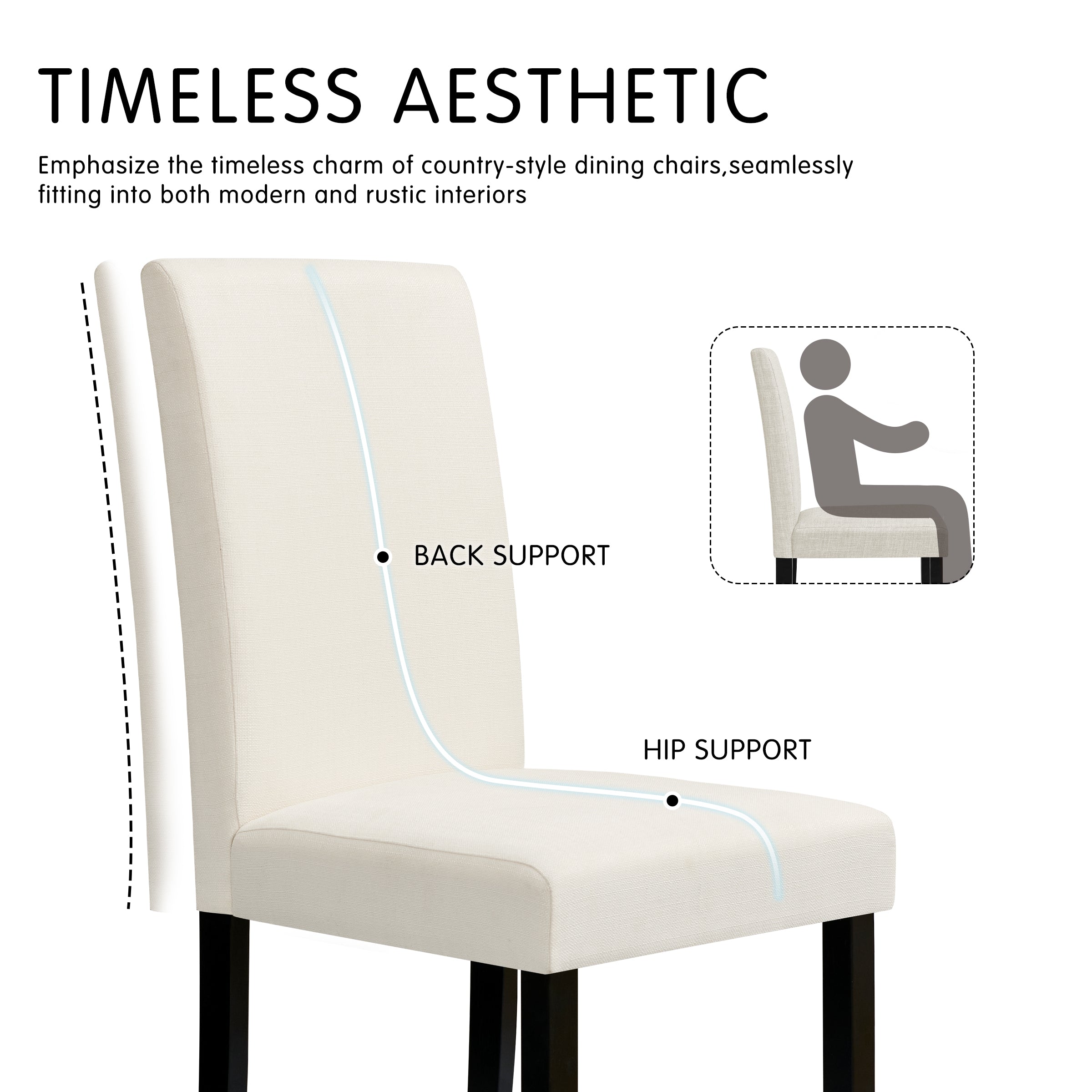 Subrtex Upholstered Wooden Dining Chairs