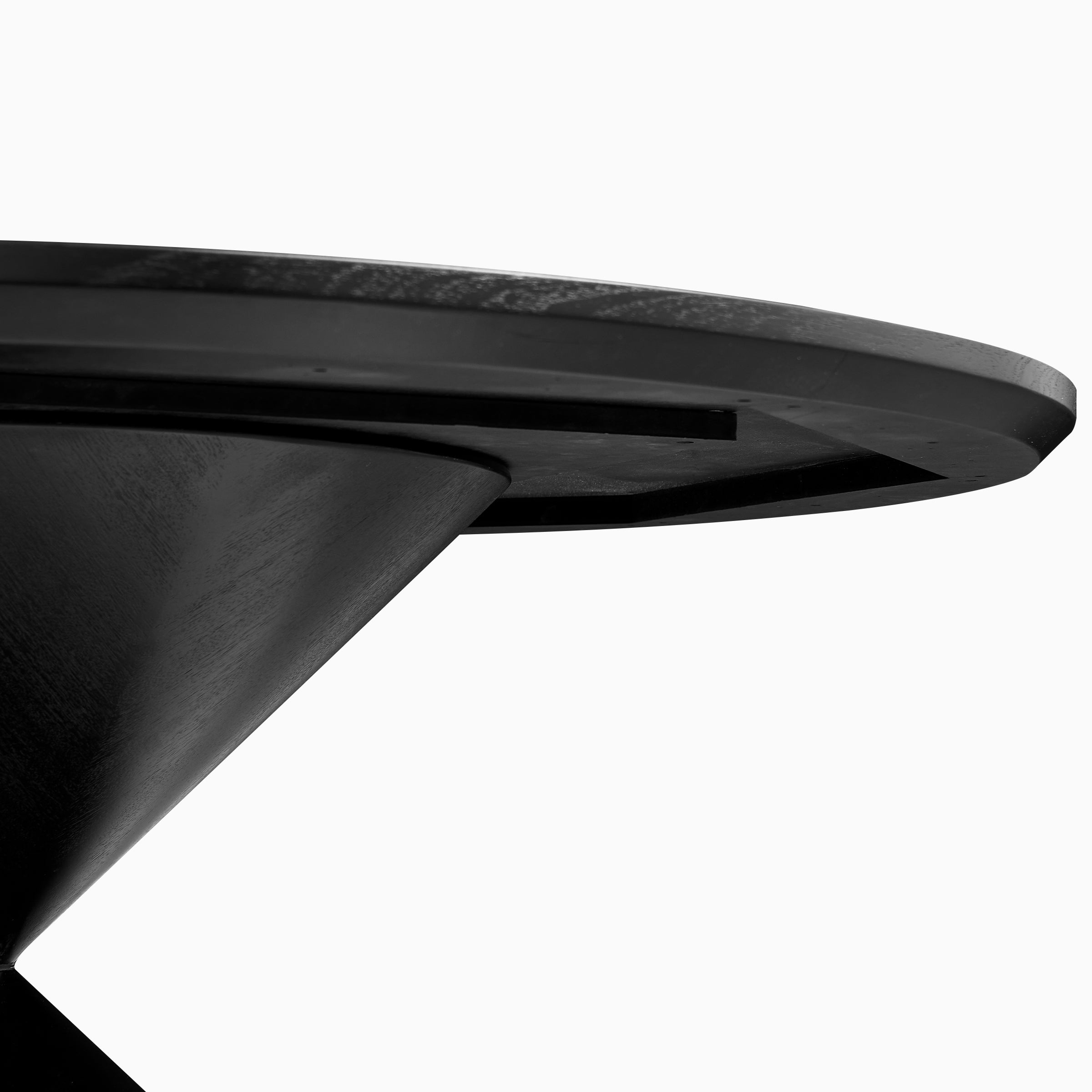 Subrtex Suspended-Look Round Dining Table With Wood Grain Integrates Modern Style