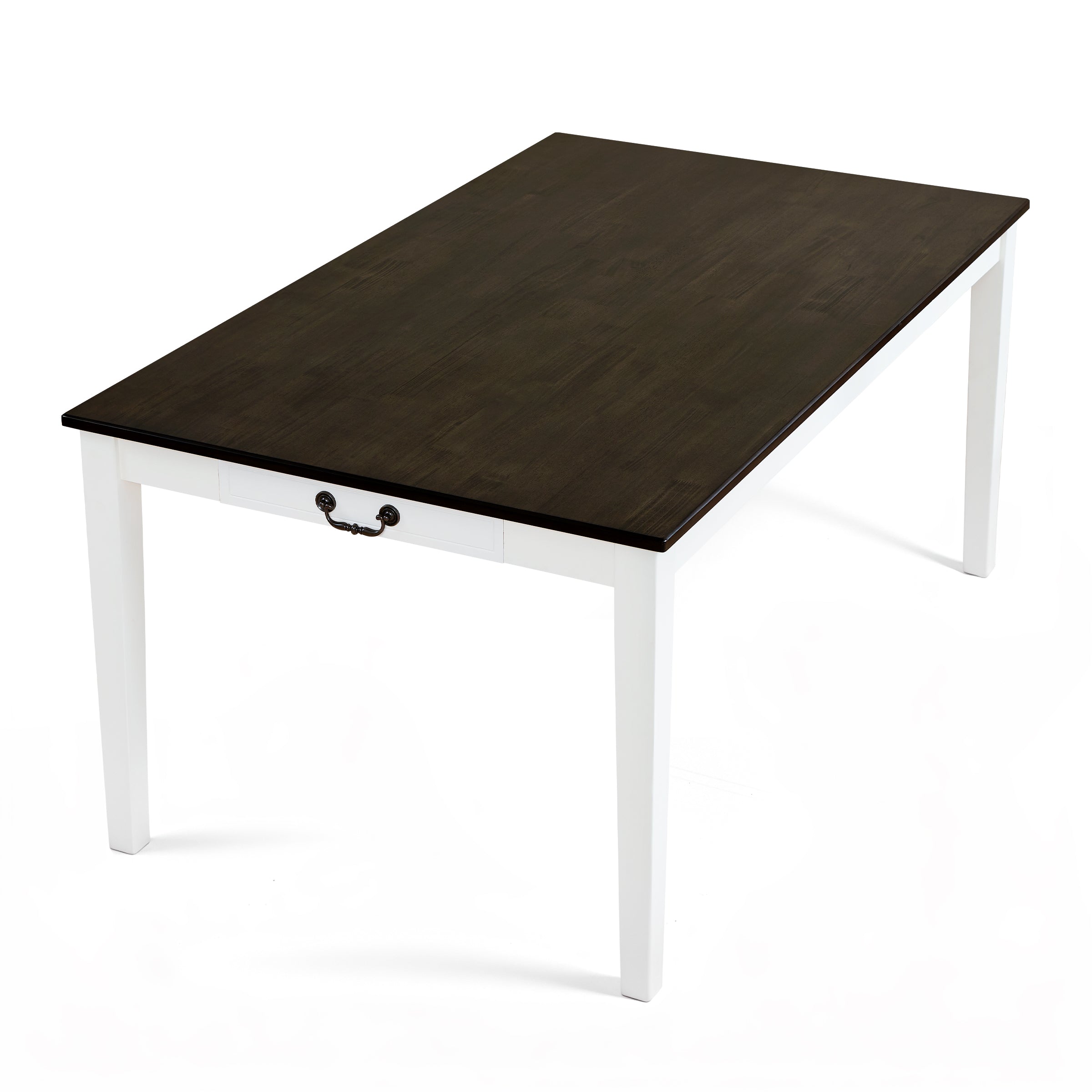 Subrtex Minimalist Square Solid Wood Dining Table With Drawer
