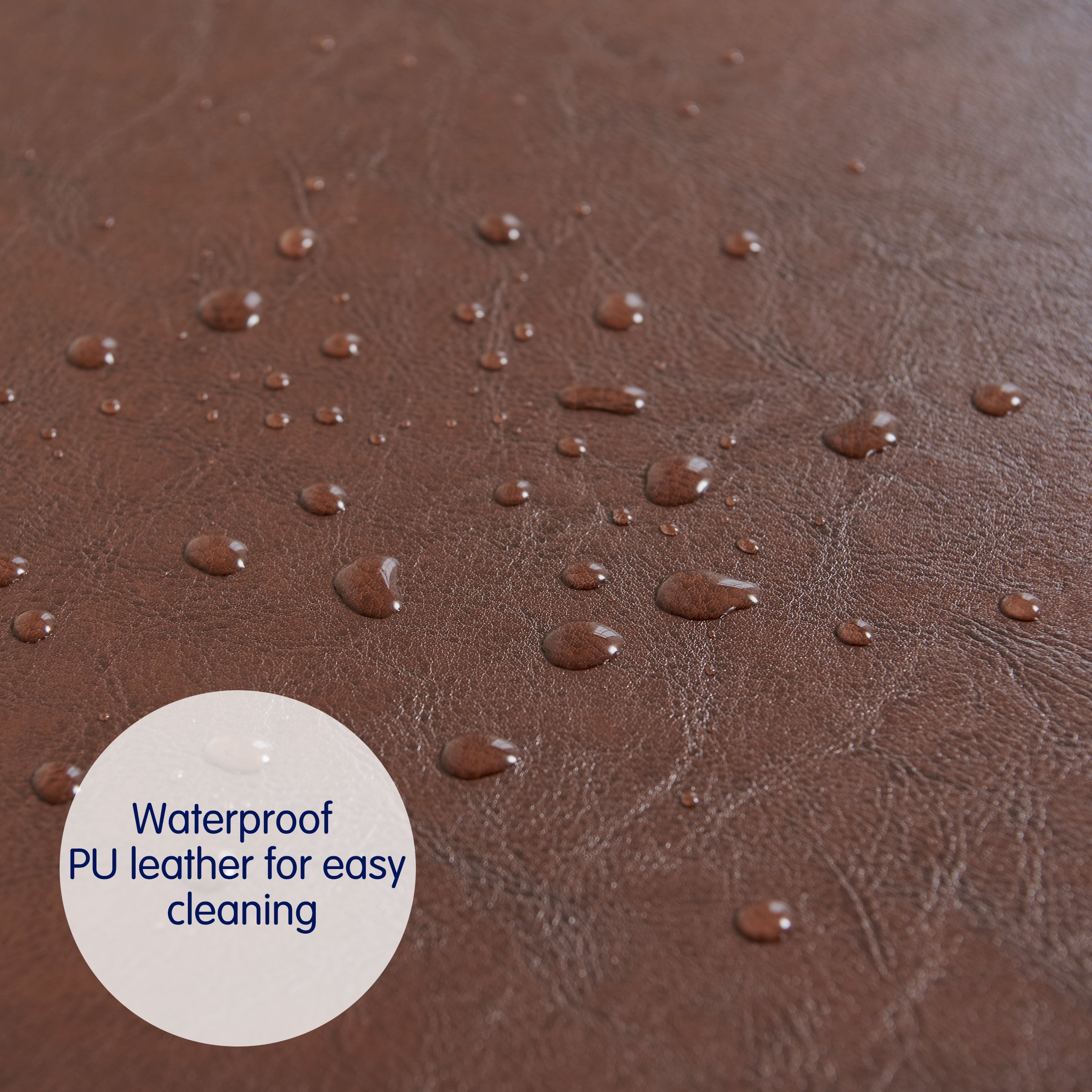 Subrtex 26” Bar Stools Set of 2, Counter Height, Waxed Leather with Nailhead Trim, Mid-Century Rustic Wood Frame for Kitchen Dining Room