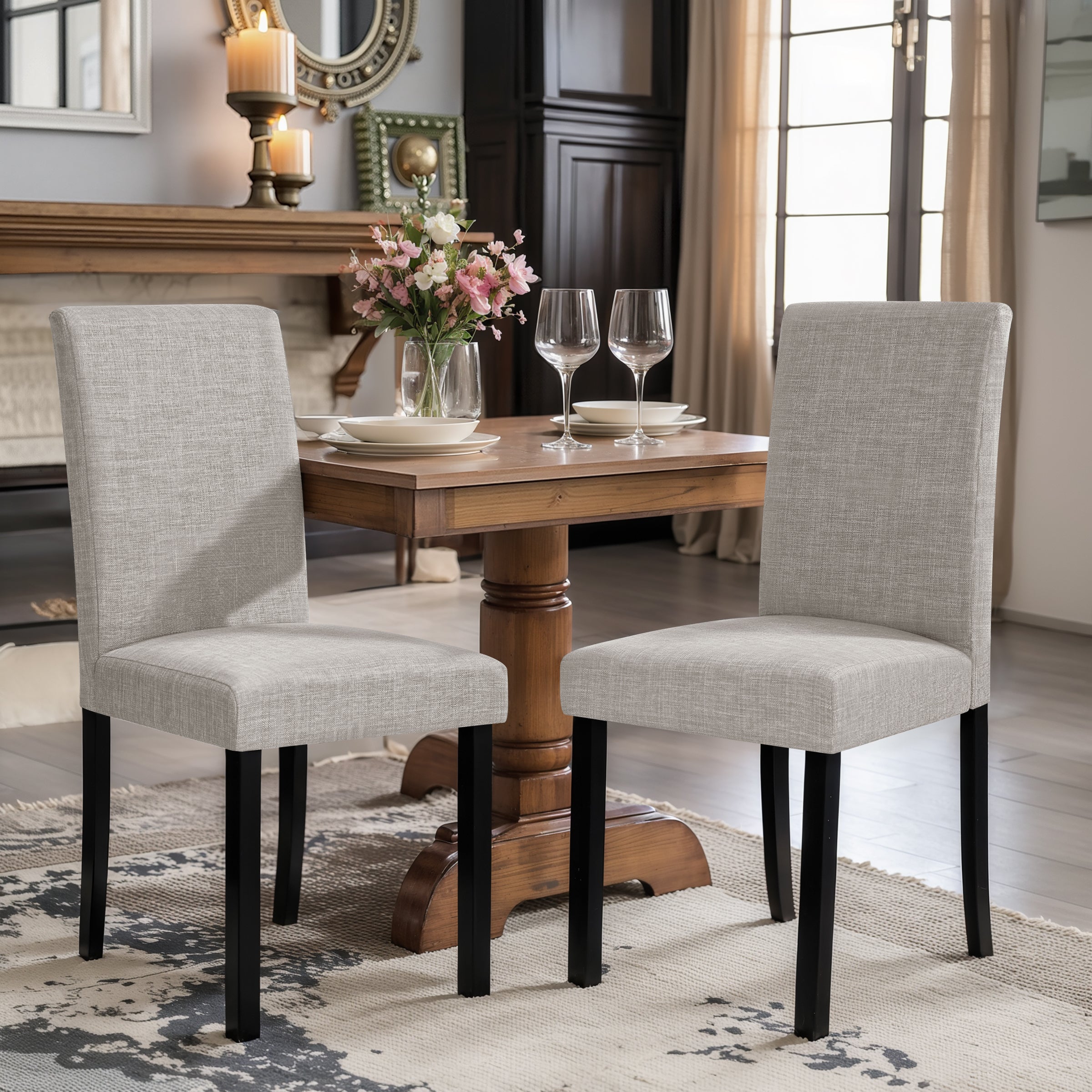 Subrtex Upholstered Wooden Dining Chairs