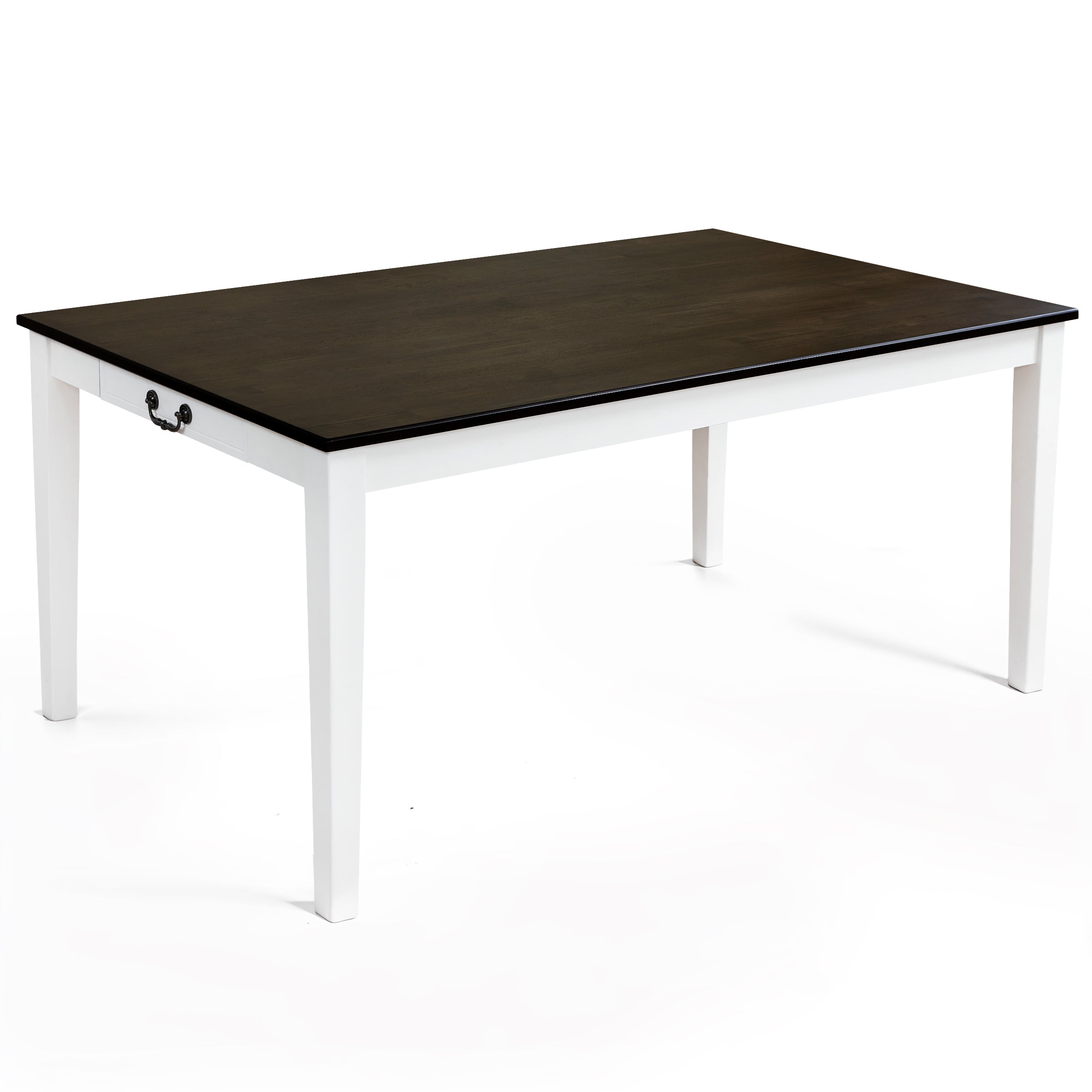 Subrtex Minimalist Square Solid Wood Dining Table With Drawer