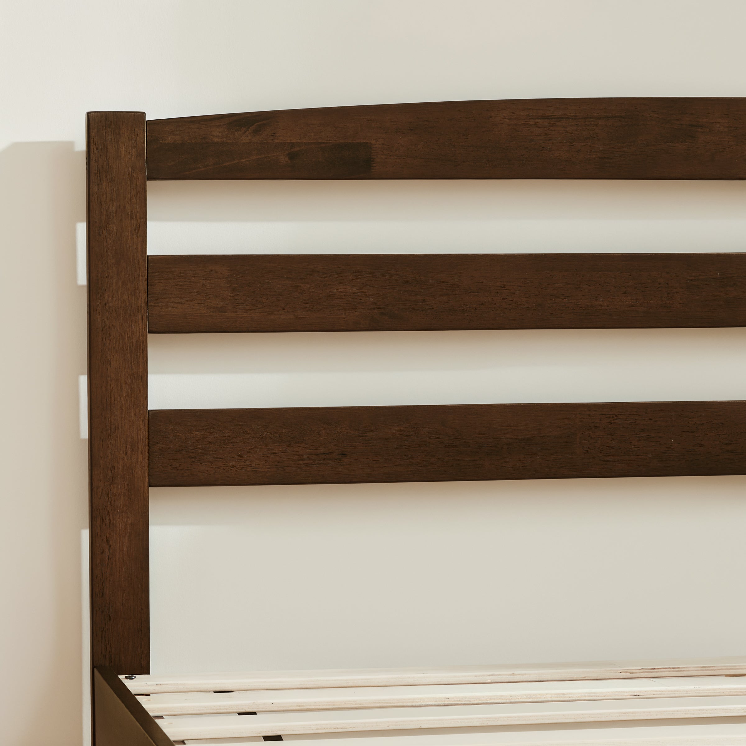 Subrtex 12" Minimalist Solid Wooden Platform Backrest Bed Frame with Headboard