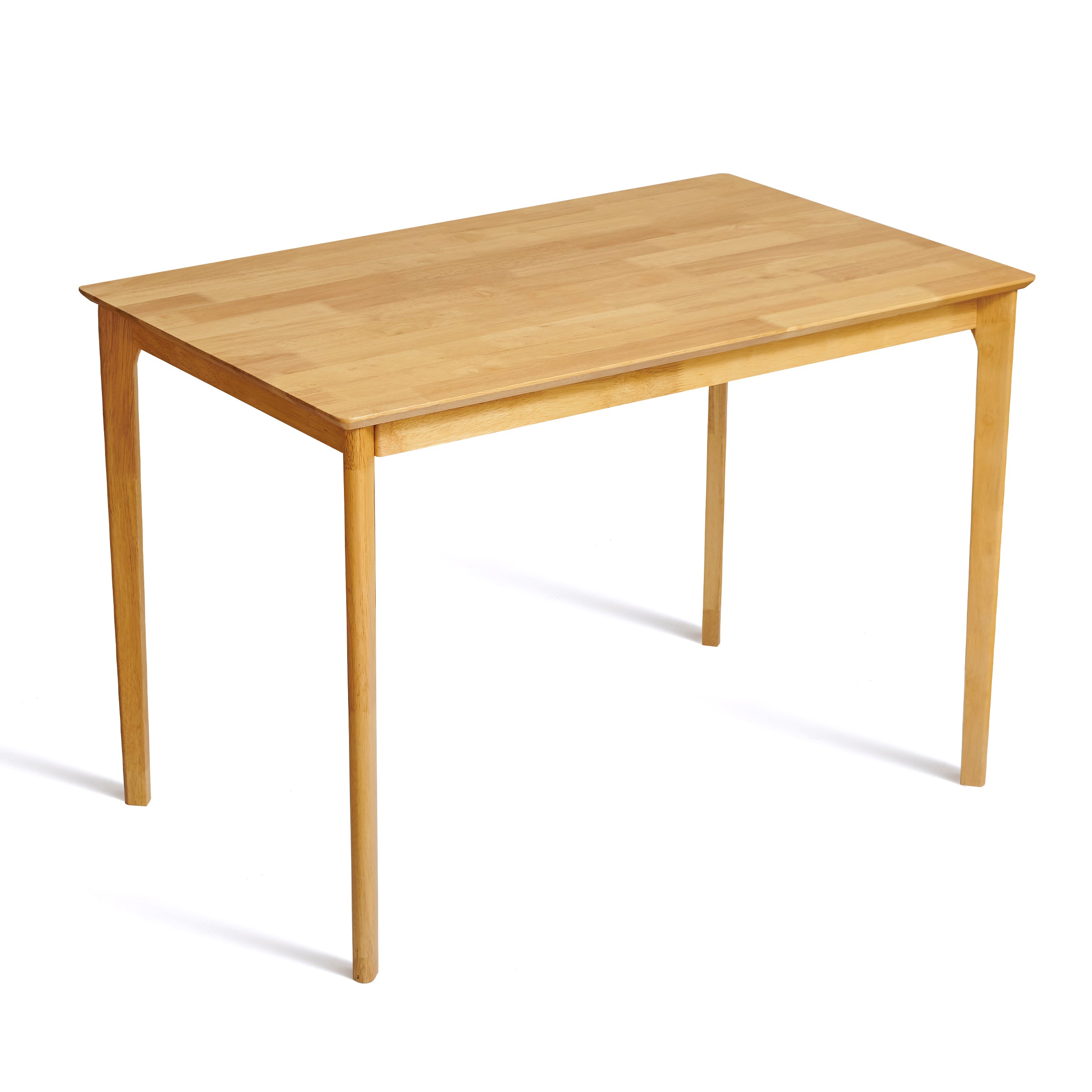 Subrtex Dining Table for 4, 43 Inches Rectangular Solid Wood Kitchen Table for Small Space, Modern Dinner Table for Dining Room, Living Room, Office