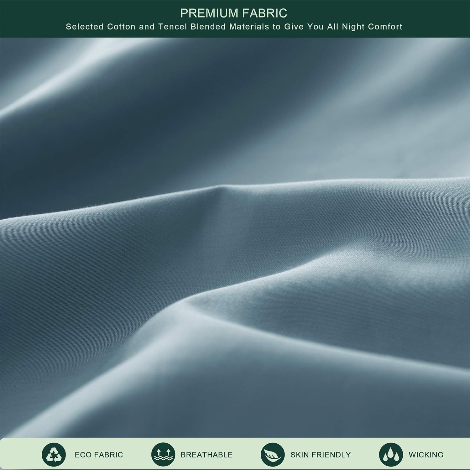 Luxury Cotton Pillowcase Set for Hair and Skin - Tencel Shams 2-Pack, Ultra-Soft Pillow Covers with Envelope Closure