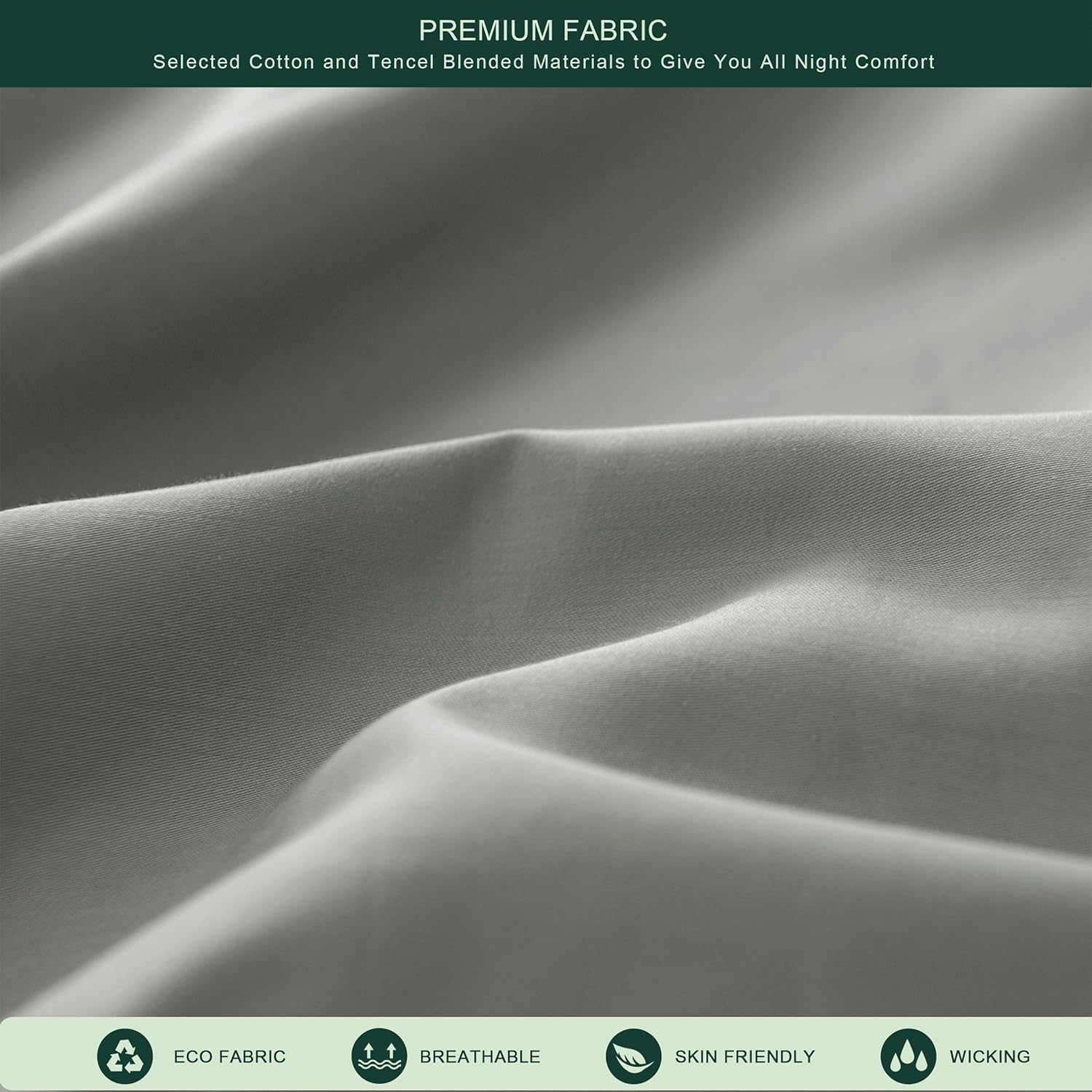 Luxury Cotton Pillowcase Set for Hair and Skin - Tencel Shams 2-Pack, Ultra-Soft Pillow Covers with Envelope Closure