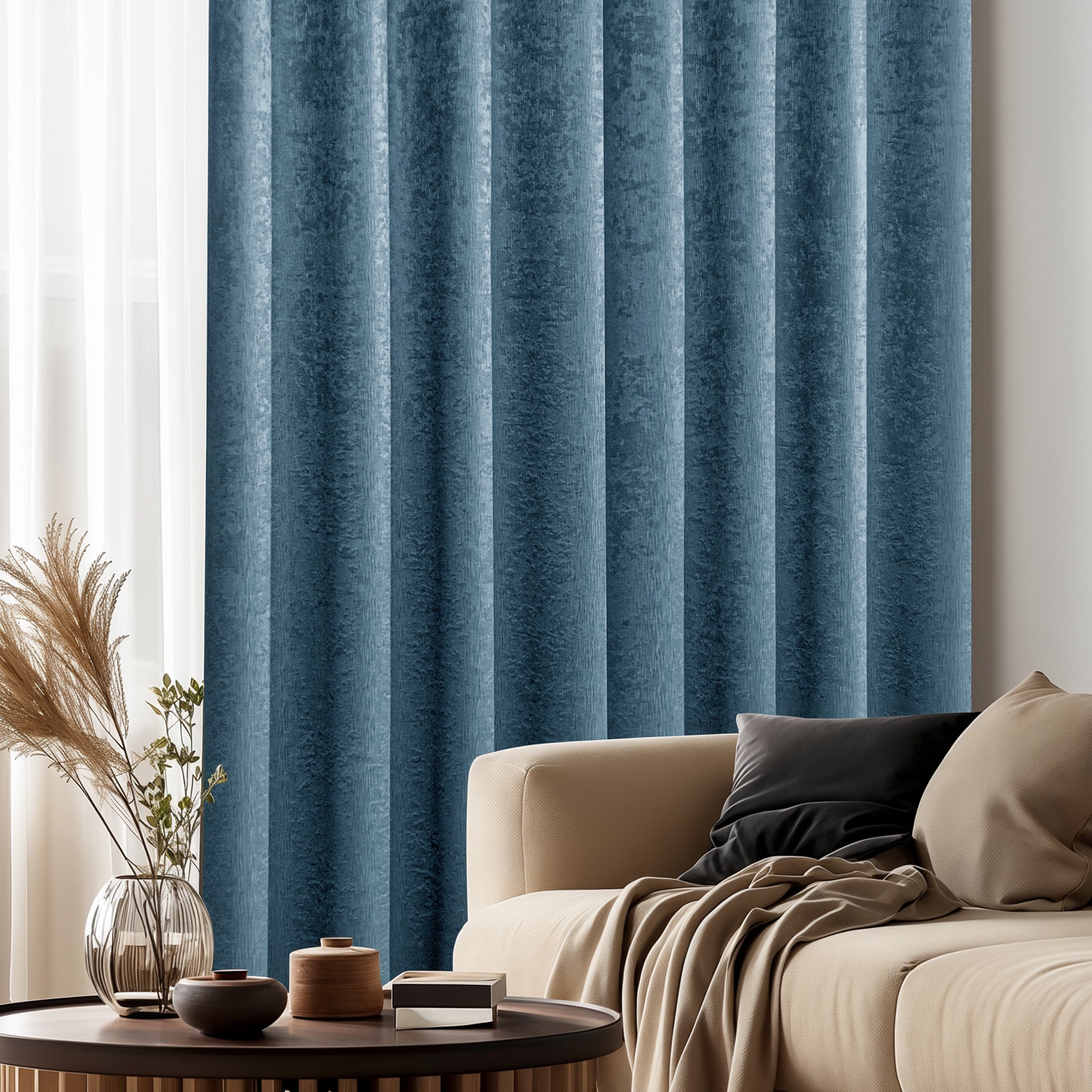 Subrtex Emboss Thermal Grommet Darkening Curtain Panel, 2 Panels Set