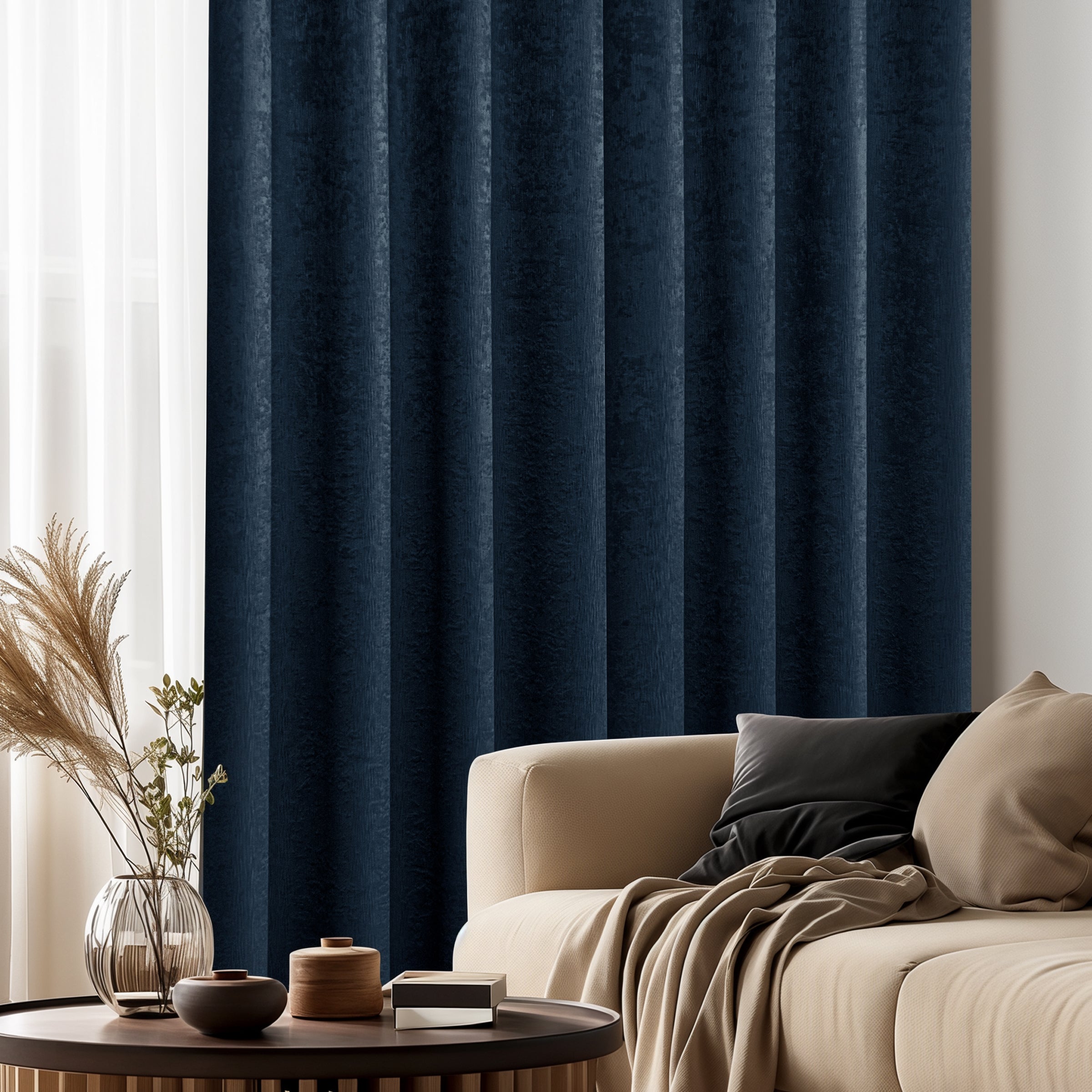 Subrtex Emboss Thermal Grommet Darkening Curtain Panel, 2 Panels Set