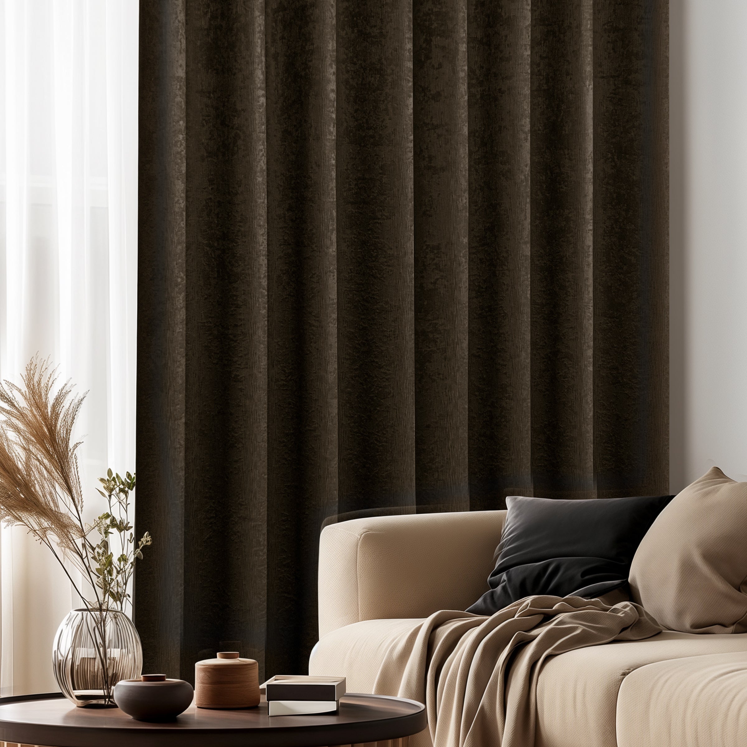 Subrtex Emboss Thermal Grommet Darkening Curtain Panel, 2 Panels Set