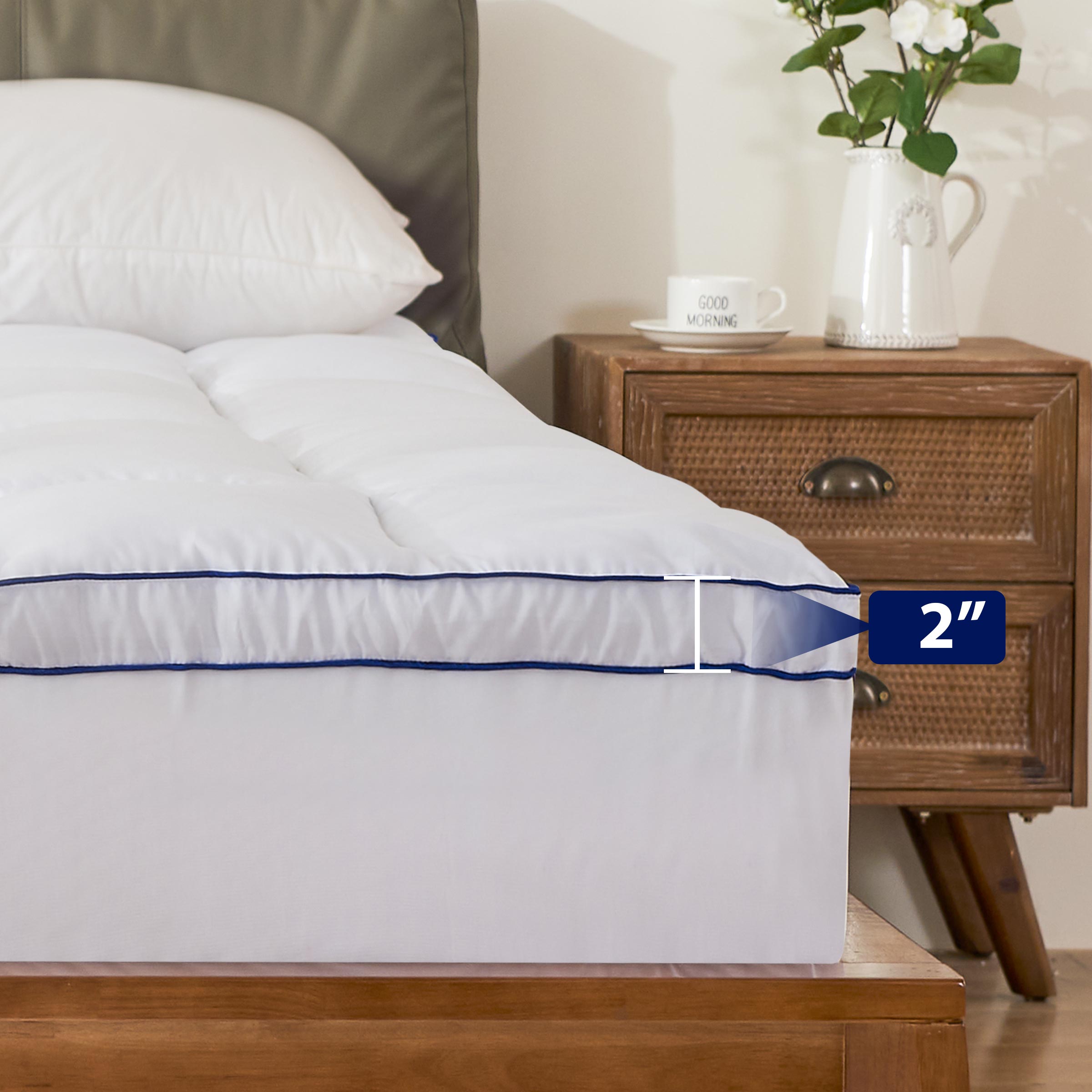 Pillow-Top Mattress Pad Mattress Protector