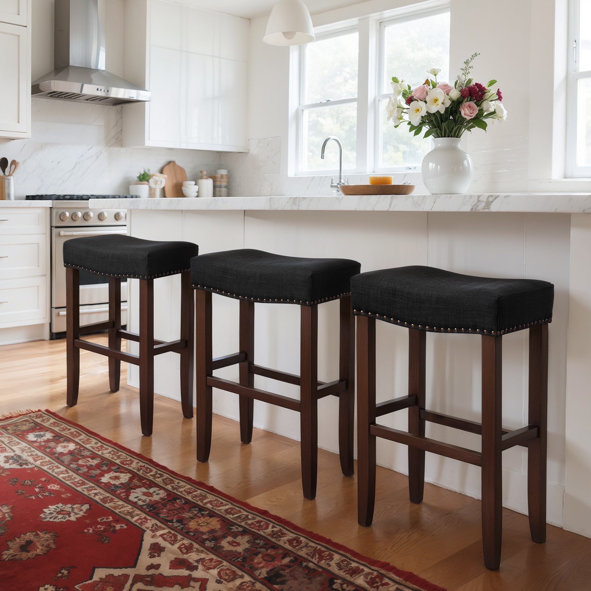 Subrtex Barn Chic Saddle Bar Stool, Set of 1