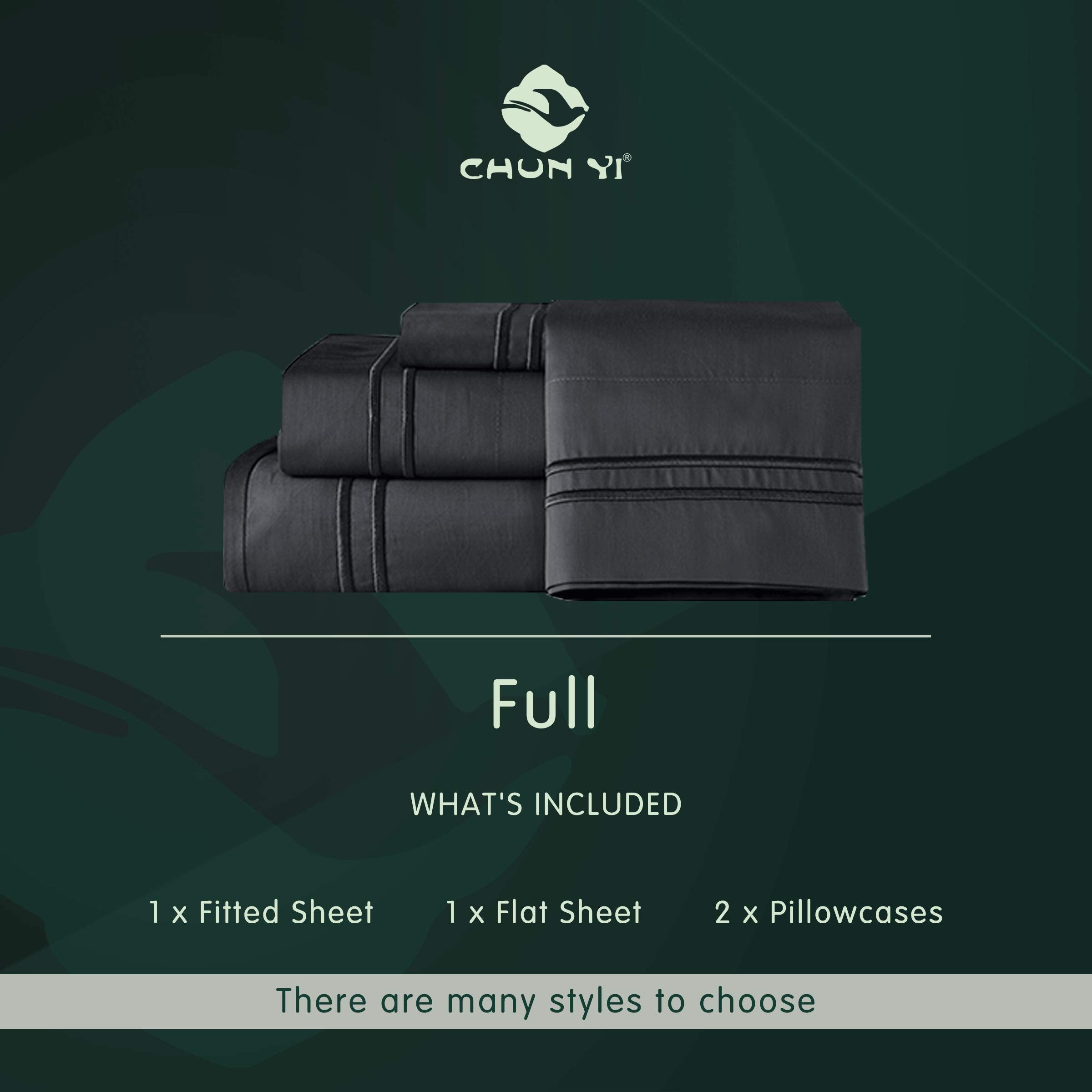 Luxury Cotton Bed Sheet Set - 4-Piece Full Bedding Sets with Tencel Fitted, Flat Sheet & Pillowcases - Deep Pocket for Easy Mattress Coverage