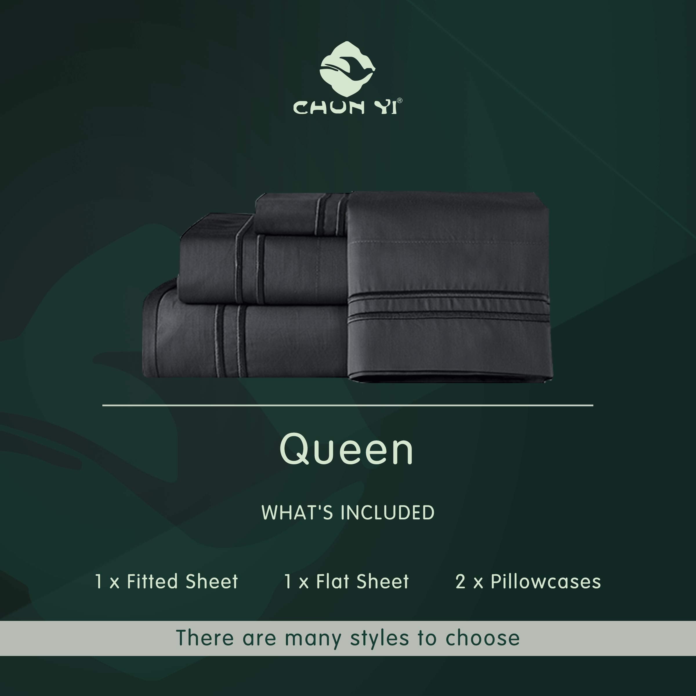 Luxury Cotton Bed Sheet Set - 4-Piece Full Bedding Sets with Tencel Fitted, Flat Sheet & Pillowcases - Deep Pocket for Easy Mattress Coverage