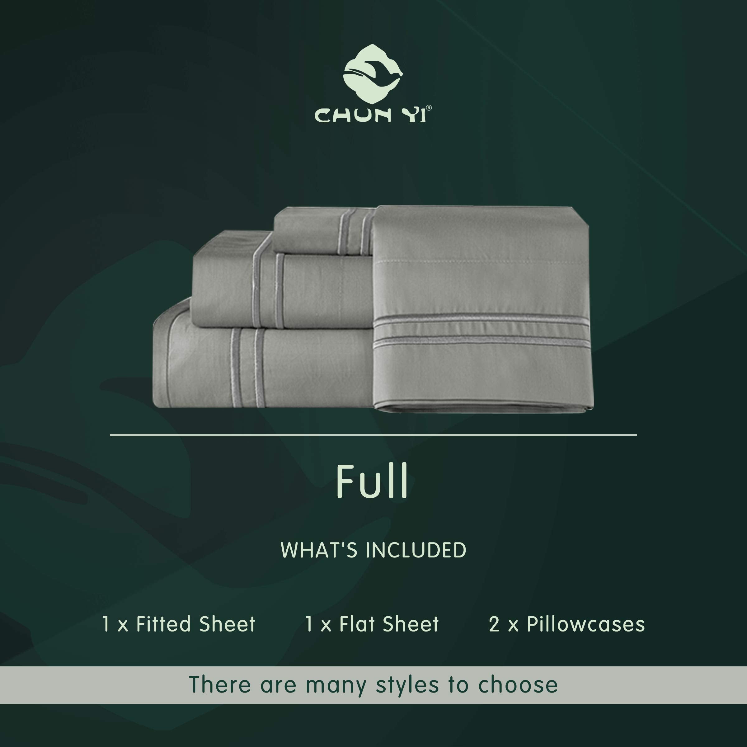 Luxury Cotton Bed Sheet Set - 4-Piece Full Bedding Sets with Tencel Fitted, Flat Sheet & Pillowcases - Deep Pocket for Easy Mattress Coverage