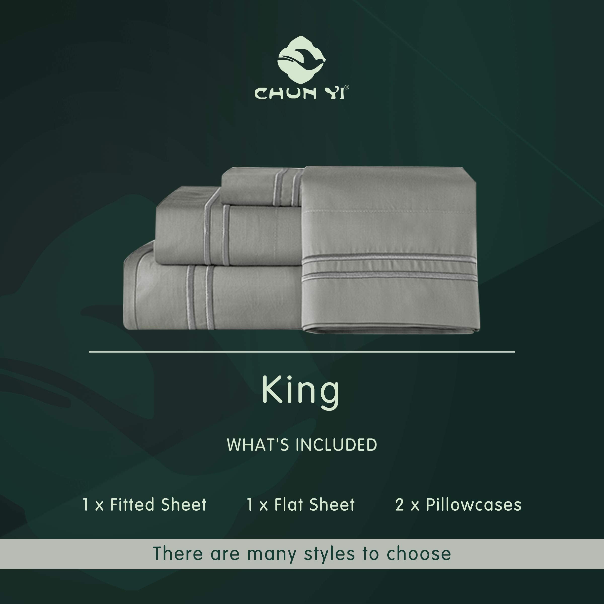 Luxury Cotton Bed Sheet Set - 4-Piece Full Bedding Sets with Tencel Fitted, Flat Sheet & Pillowcases - Deep Pocket for Easy Mattress Coverage