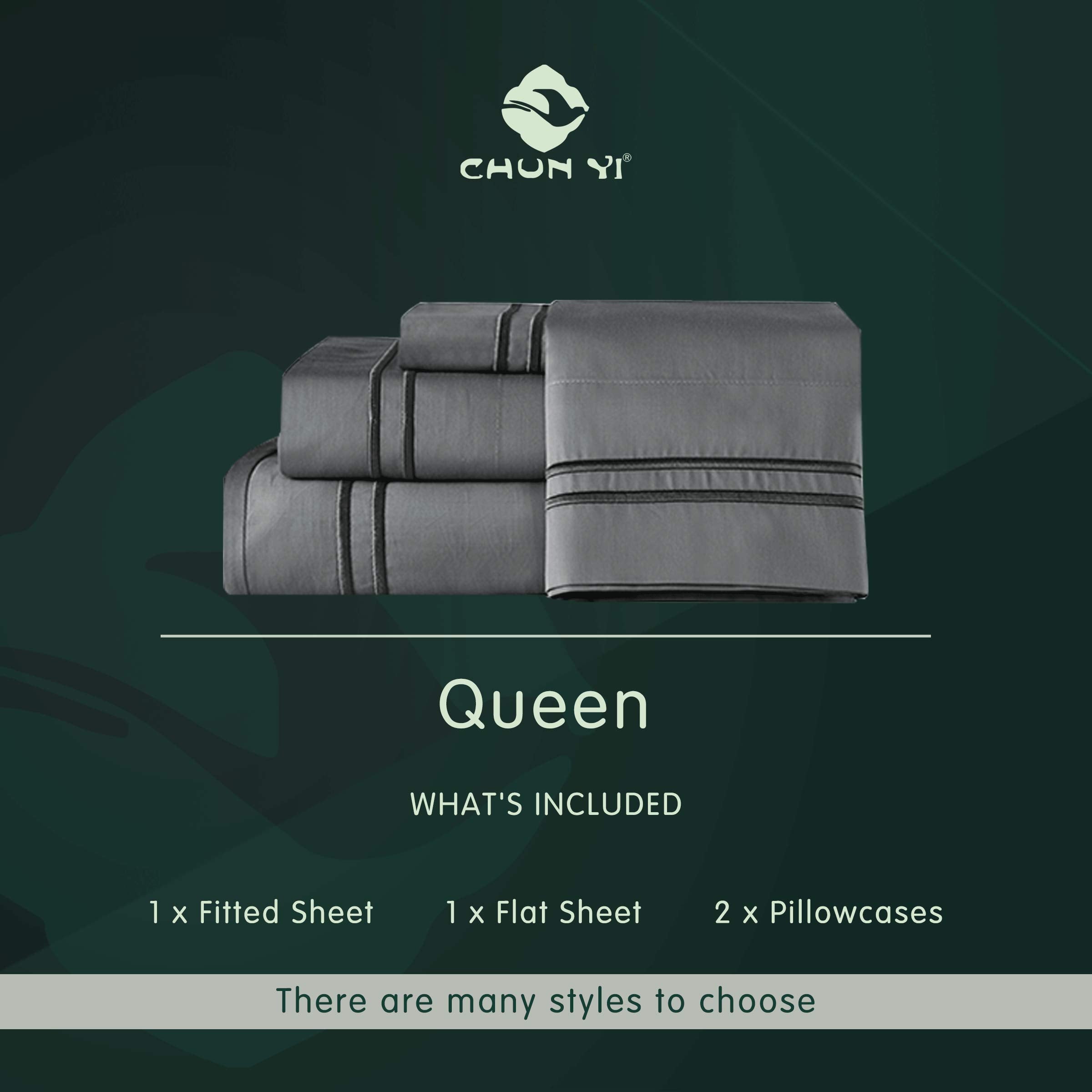 Luxury Cotton Bed Sheet Set - 4-Piece Full Bedding Sets with Tencel Fitted, Flat Sheet & Pillowcases - Deep Pocket for Easy Mattress Coverage