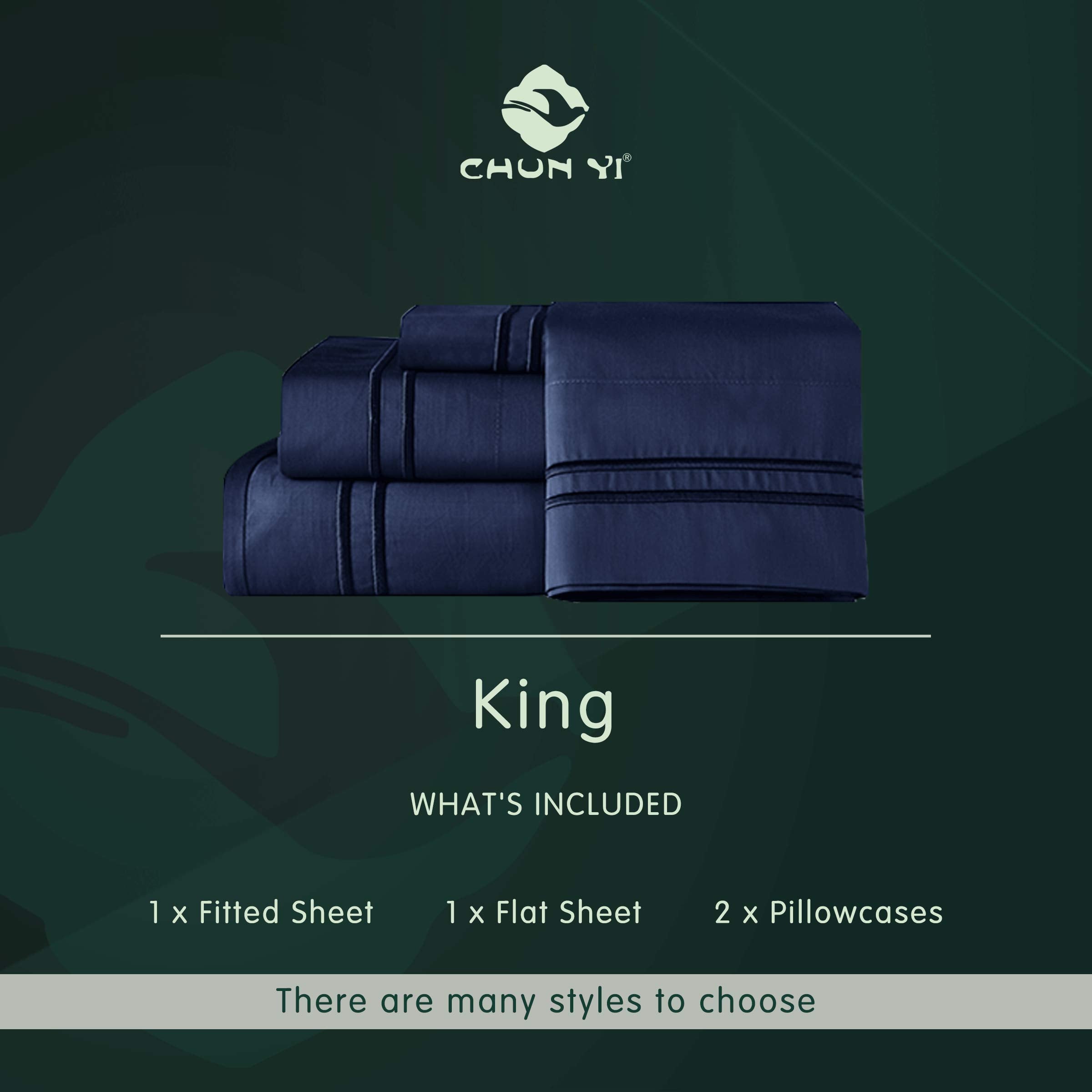 Luxury Cotton Bed Sheet Set - 4-Piece Full Bedding Sets with Tencel Fitted, Flat Sheet & Pillowcases - Deep Pocket for Easy Mattress Coverage