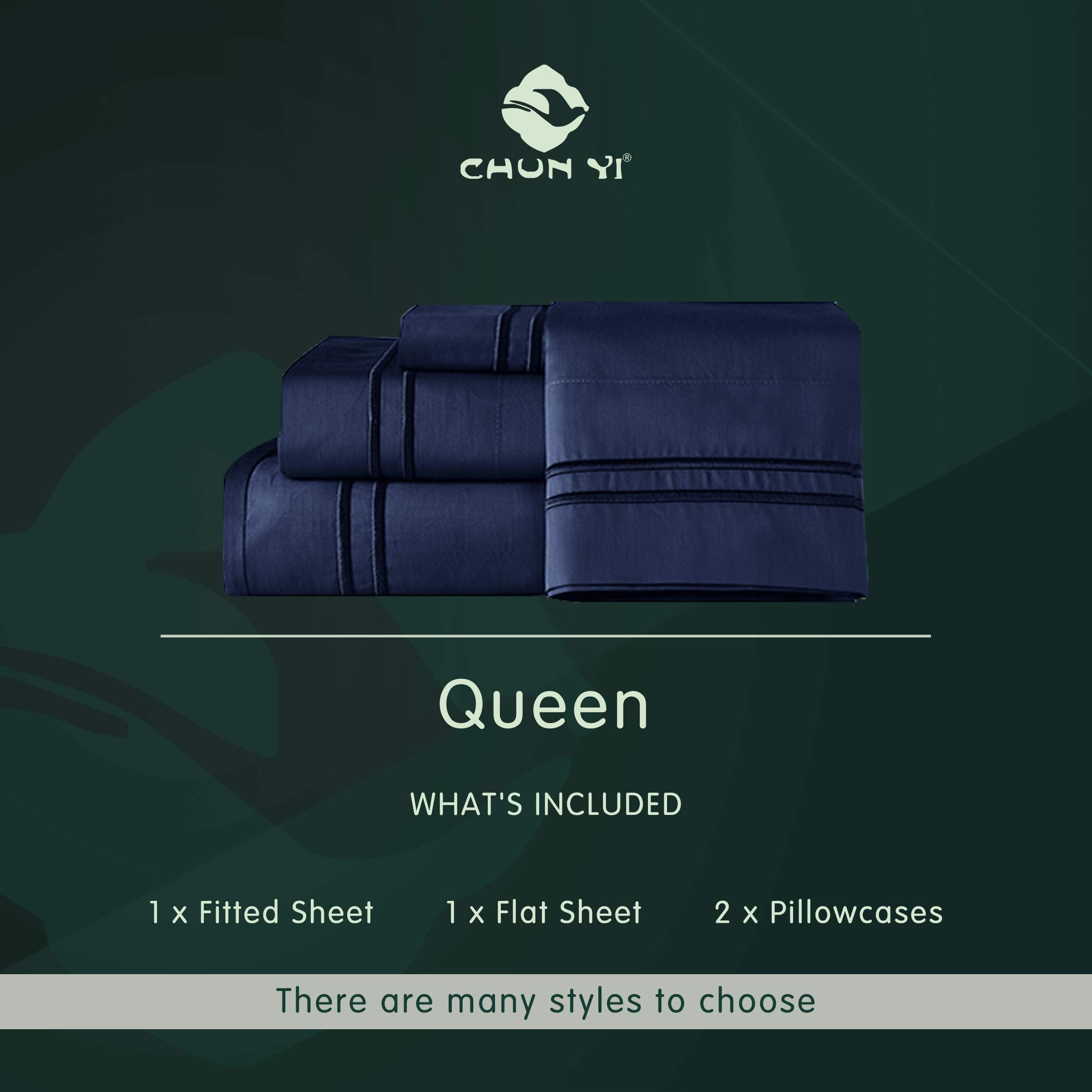 Luxury Cotton Bed Sheet Set - 4-Piece Full Bedding Sets with Tencel Fitted, Flat Sheet & Pillowcases - Deep Pocket for Easy Mattress Coverage