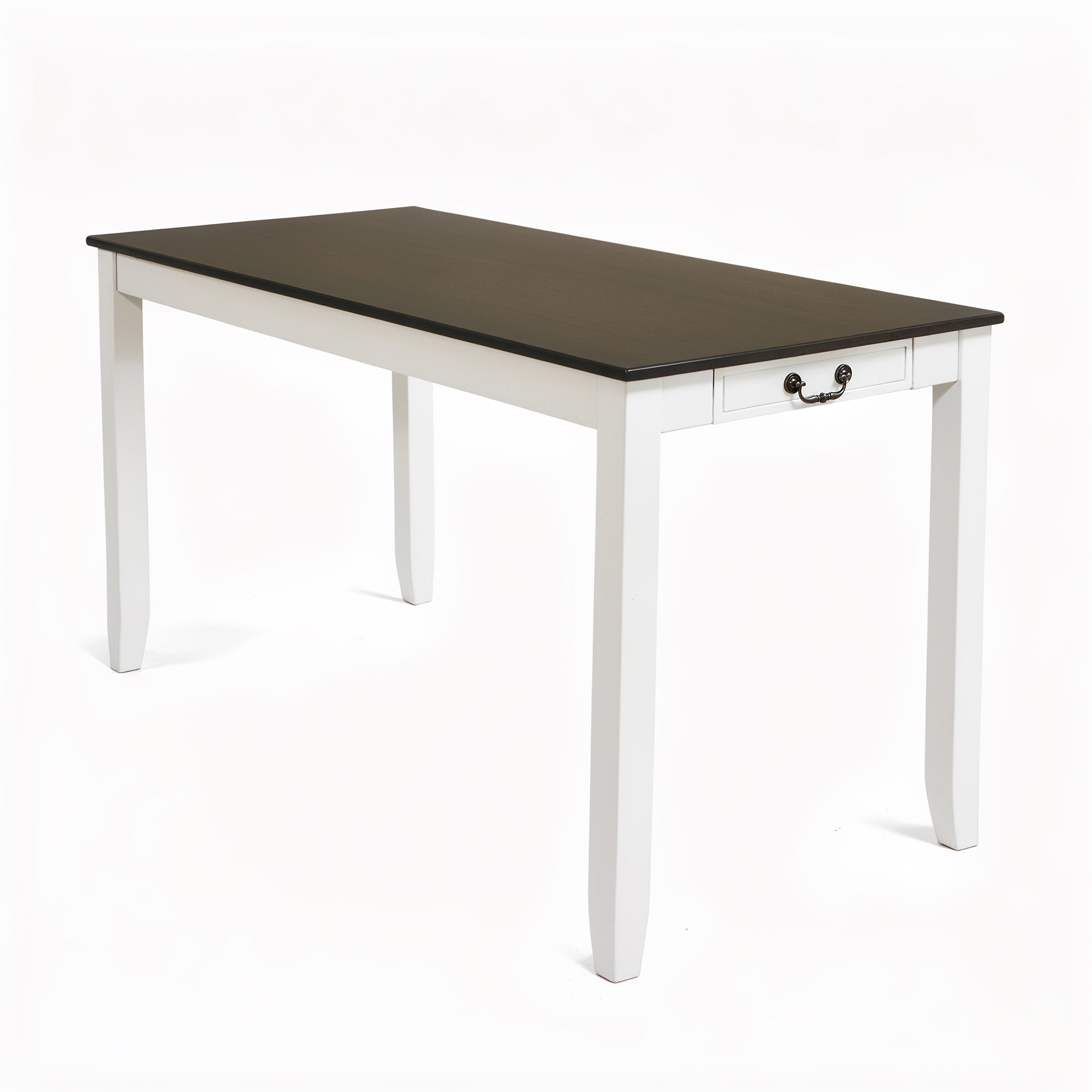 Subrtex Minimalist Square Solid Wood Dining Table With Drawer