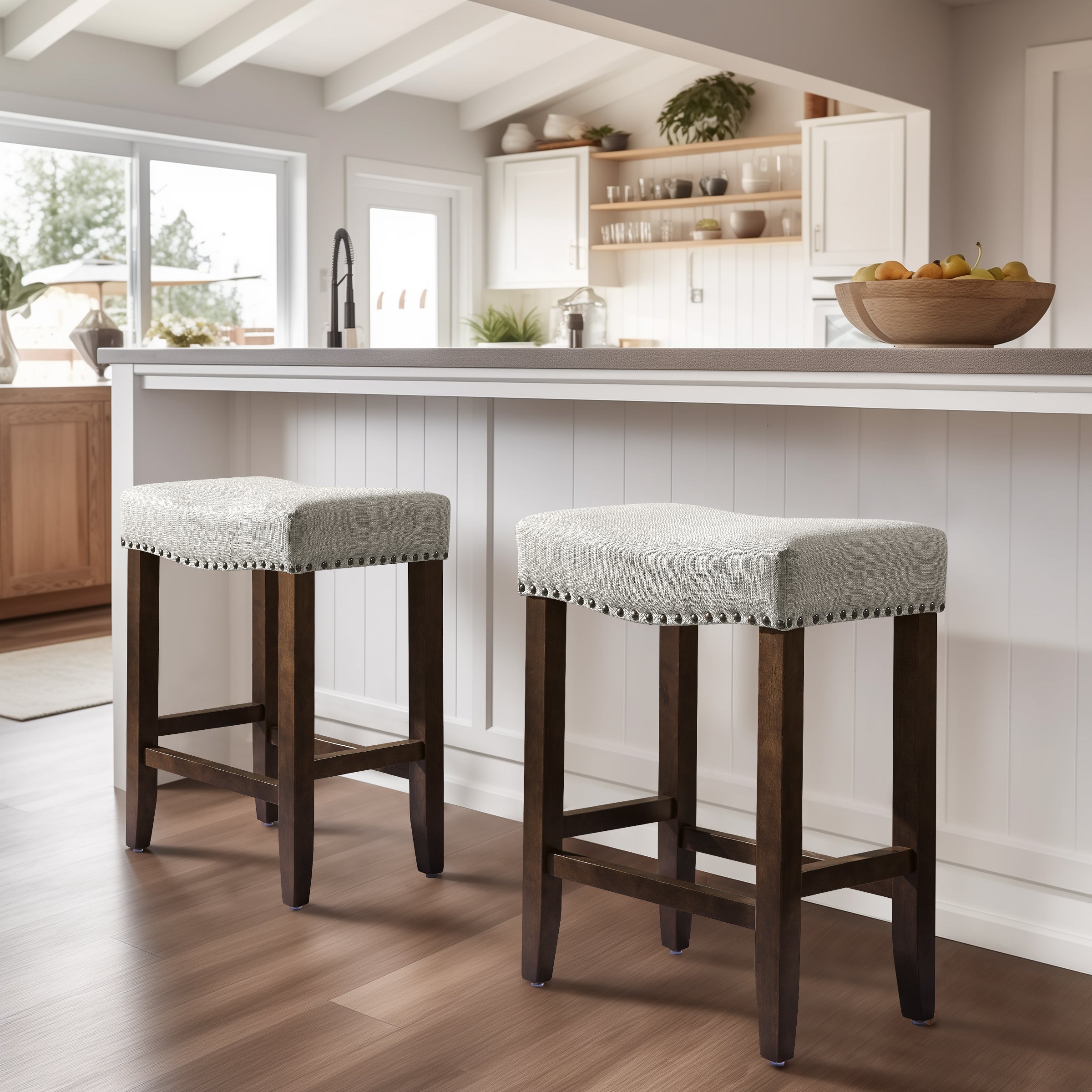 Subrtex Barn Chic Saddle Bar Stool, Set of 1