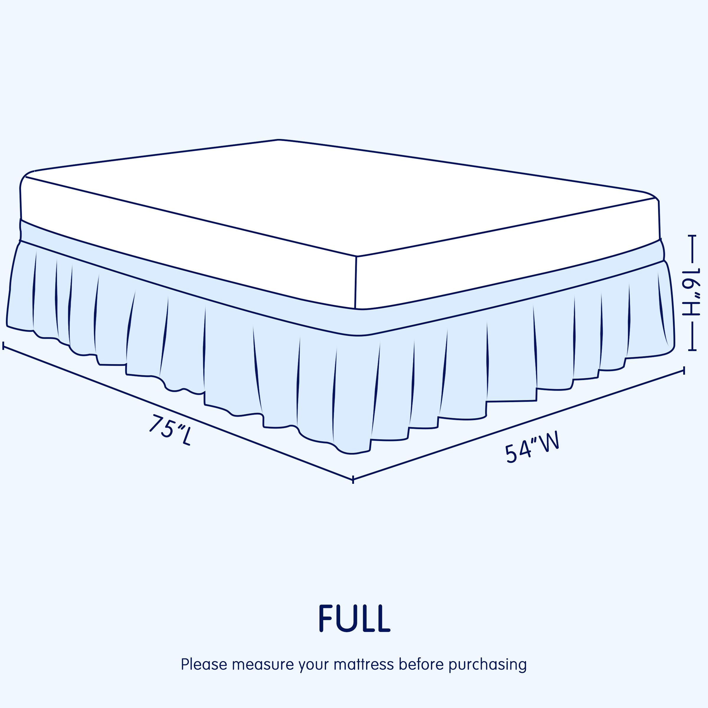 Subrtex Elastic Wrap Around Bed Skirt Dust Ruffle Smooth Soft Bed Frame Cover 15-inch Drop (Queen, Sand)