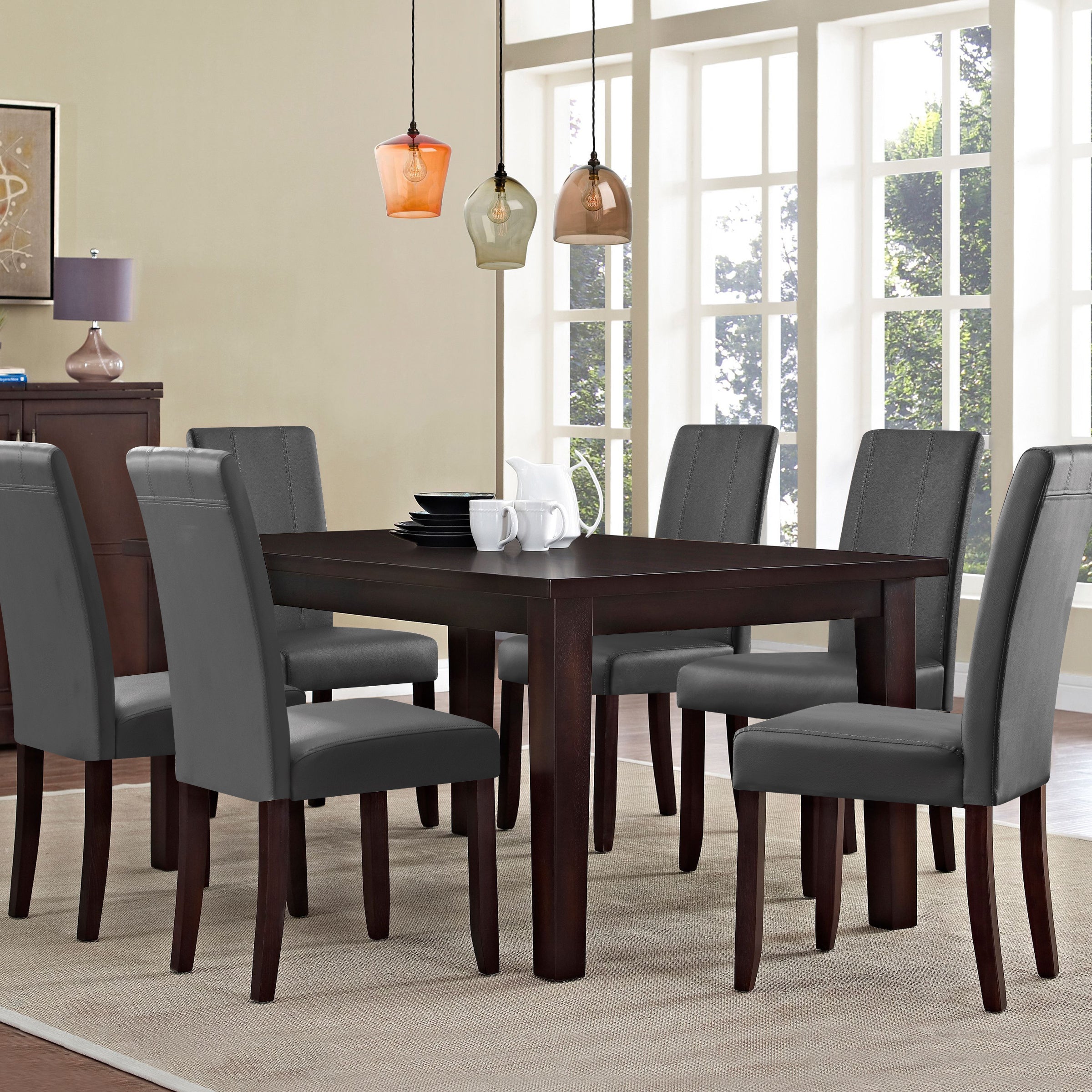 Modern Upholstered PU Leather Dining Chairs