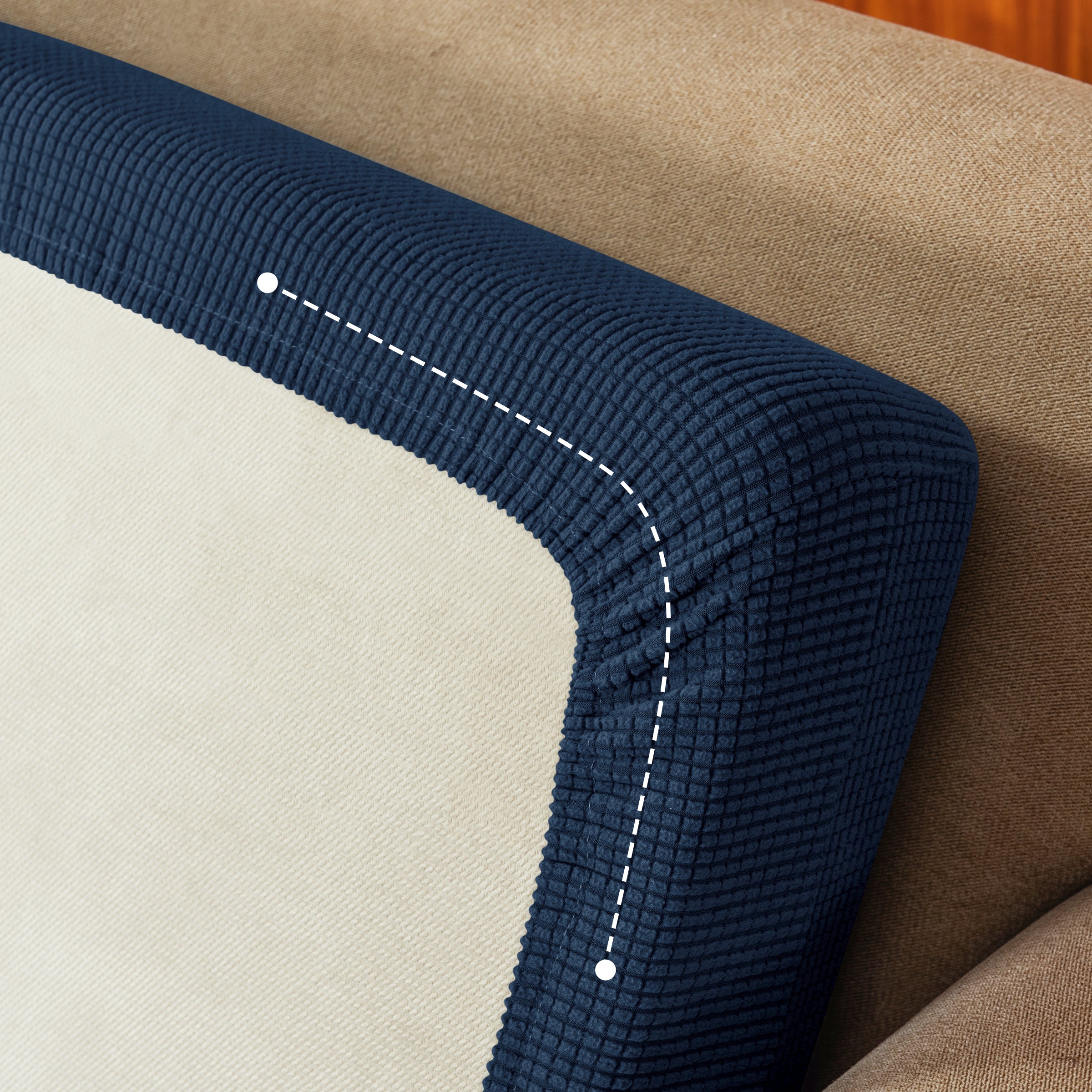 Ivor Plaid Stretch Sofa Cushion Cover